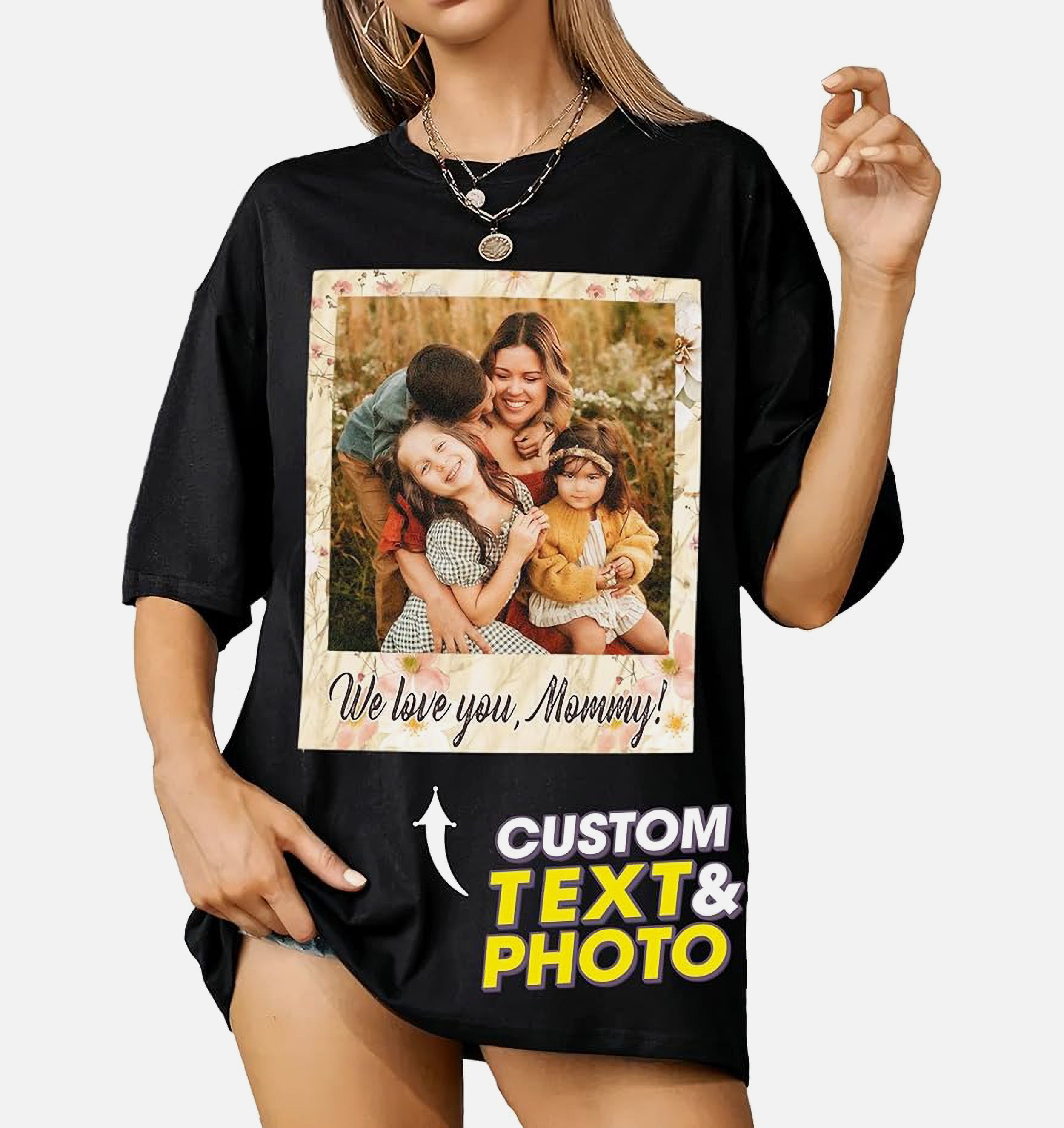 Mit & Mia Custom Shirt for Mom, for Mom, Customize Tshirt with Photo, Shirts for Mama Vintage Tee Custom Face Shirt, Mother's Day Shirts for Women