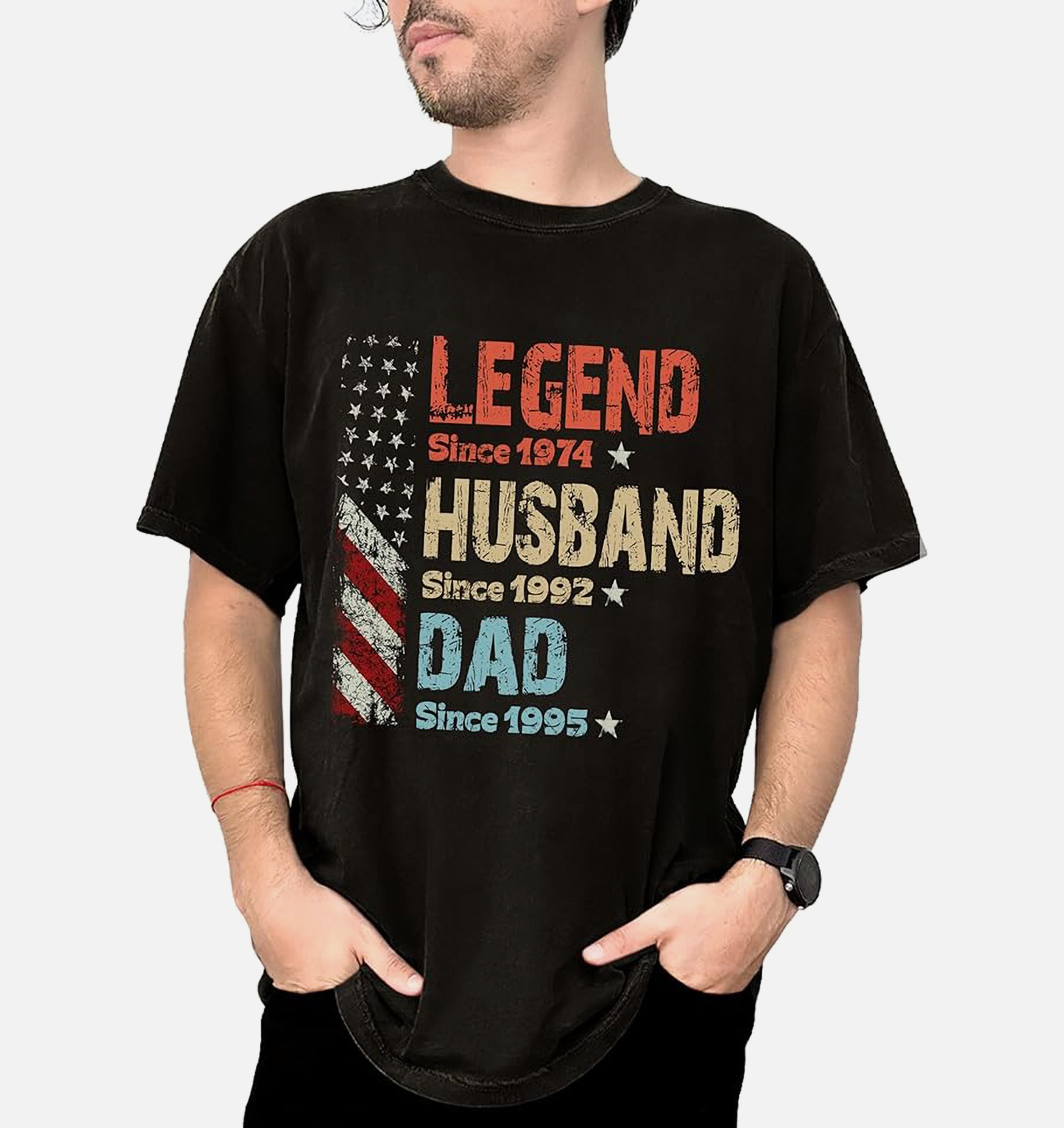 Mit & Mia Personalized Legend Husband Dad T-Shirt, Custom Papa Shirts for Men, Daddy Shirt, Custom Dad Shirts, Grandpa Legend Shirt with Kids Name