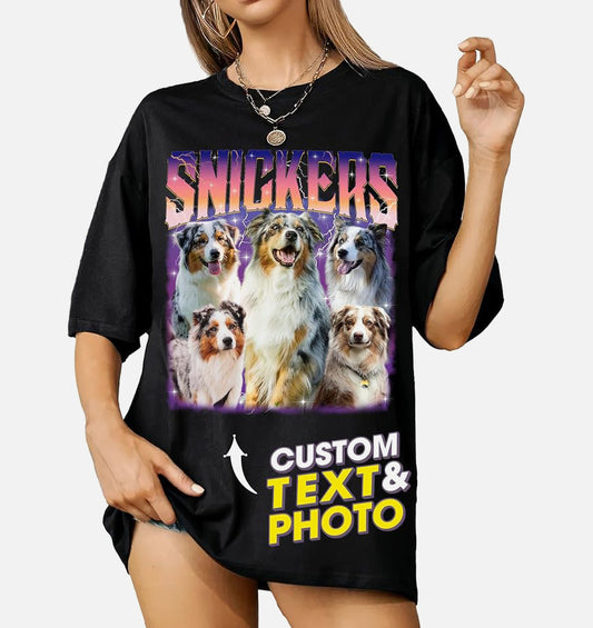 Custom Your Own Bootleg Rap Shirts for Boyfriend Girlfriend Face Shirt with Photo Gift for Him Her Pet Lovers
