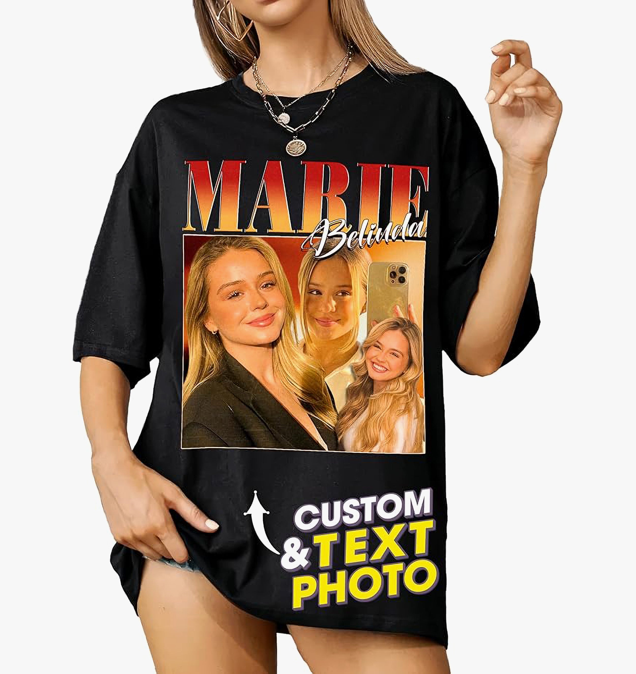 Custom Bootleg Rap Tee Shirt for Boyfriend Girlfriend Custom Face Tshirt Vintage Graphic Shirt Gift Idea Birthday