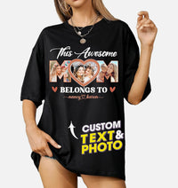 Custom T Shirts for Mom Mama Shirt with Photos Vintage Tee Custom Funny Shirt for Mom