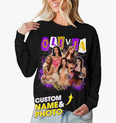 Custom Bootleg Rap Tee & Sweatshirts for Women & Men - Crewneck Shirts for Boyfriend & Girlfriend - Face Shirt Gift for