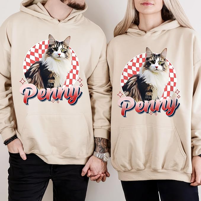 Mit & Mia Custom Shirts with Photo Custom Dog Shirt Vintage Shirt for Boyfriend Girlfriend Dog Mom Shirt Custom Pet Shirt Graphic Tees Gift for Dog Cat Lovers Dog Birthday