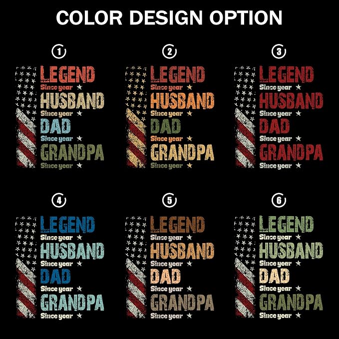 Mit & Mia Personalized Legend Husband Dad T-Shirt, Custom Papa Shirts for Men, Daddy Shirt, Custom Dad Shirts, Grandpa Legend Shirt with Kids Name