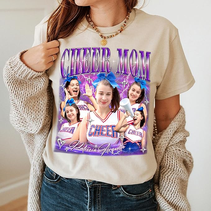 Mit & Mia Custom T Shirts for Mom Mama Shirt with Photos Vintage Tee Custom Funny Shirt for Mom