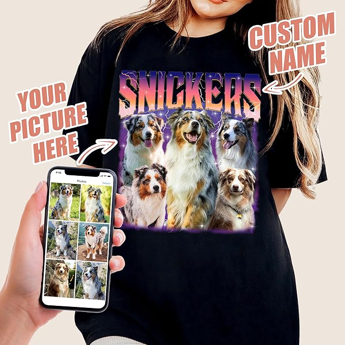 Custom Your Own Bootleg Rap Shirts for Boyfriend Girlfriend Face Shirt with Photo Gift for Him Her Pet Lovers