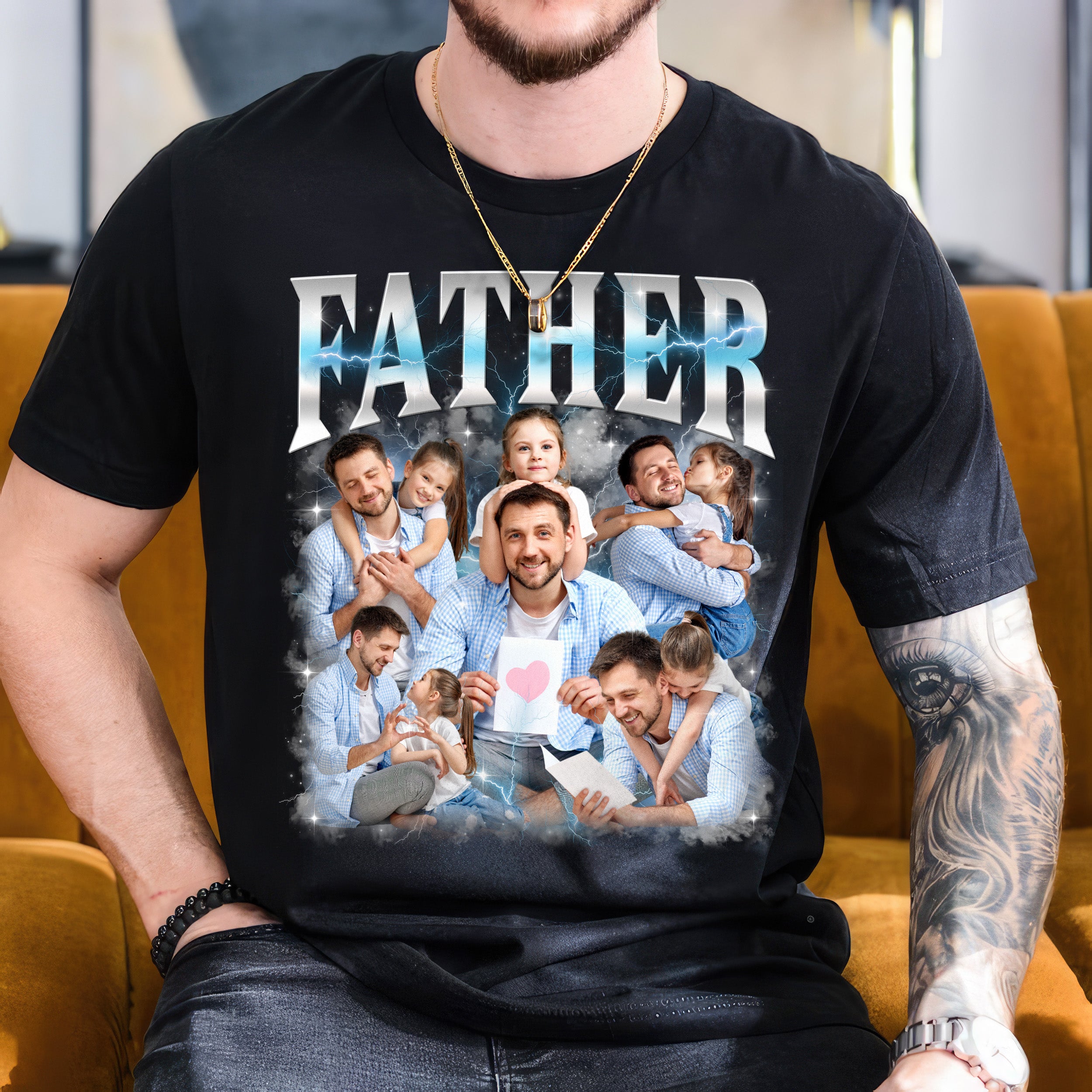 Custom Bootleg Rap Tee Shirts Vintage Tee Custom Face Shirt Custom Dad Shirt Daddy Gifts Idea for Fathers Day from Daughter and Son