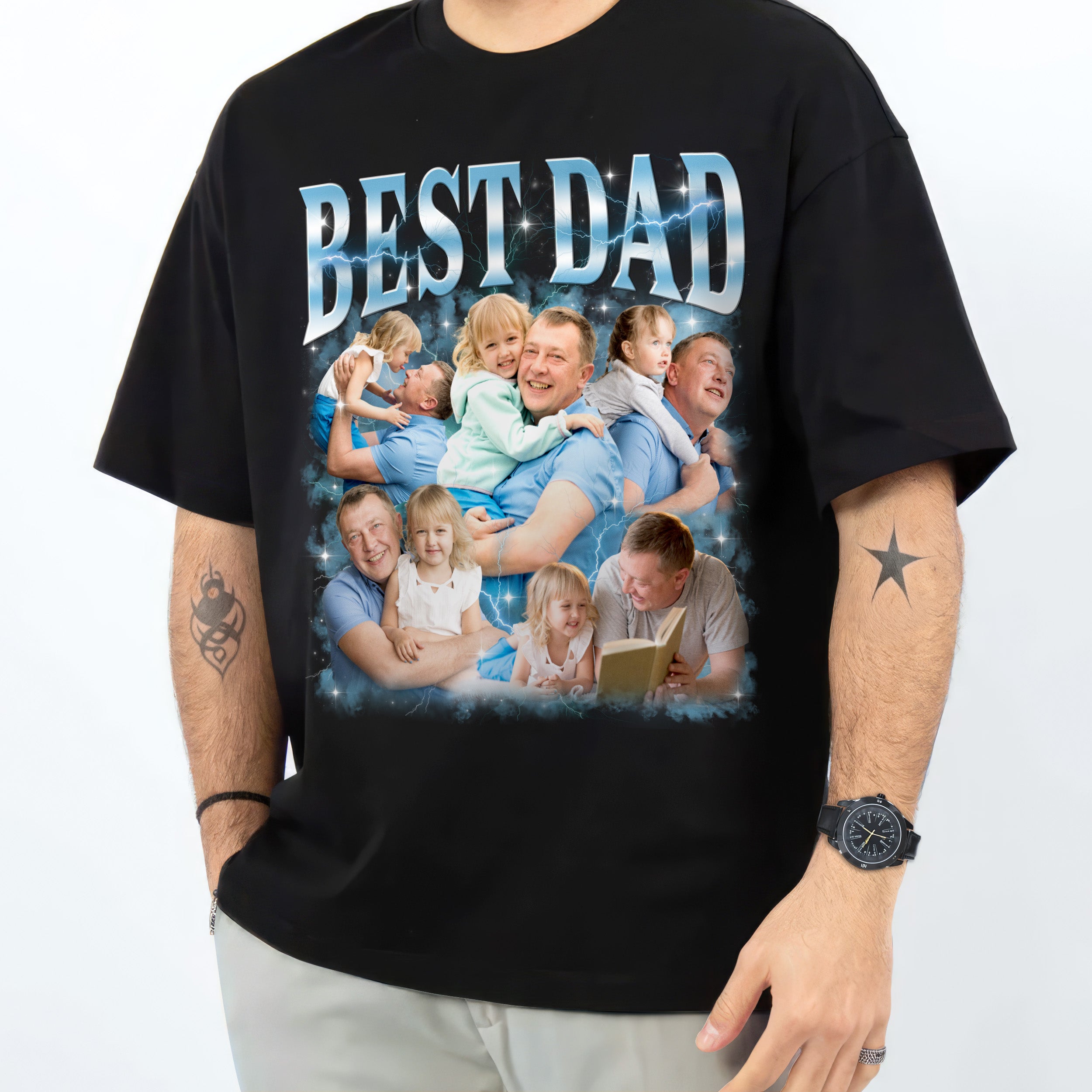 Custom Bootleg Rap Tee Shirts Vintage Tee Custom Face Shirt Custom Dad Shirt Daddy Gifts Idea for Fathers Day from Daughter and Son