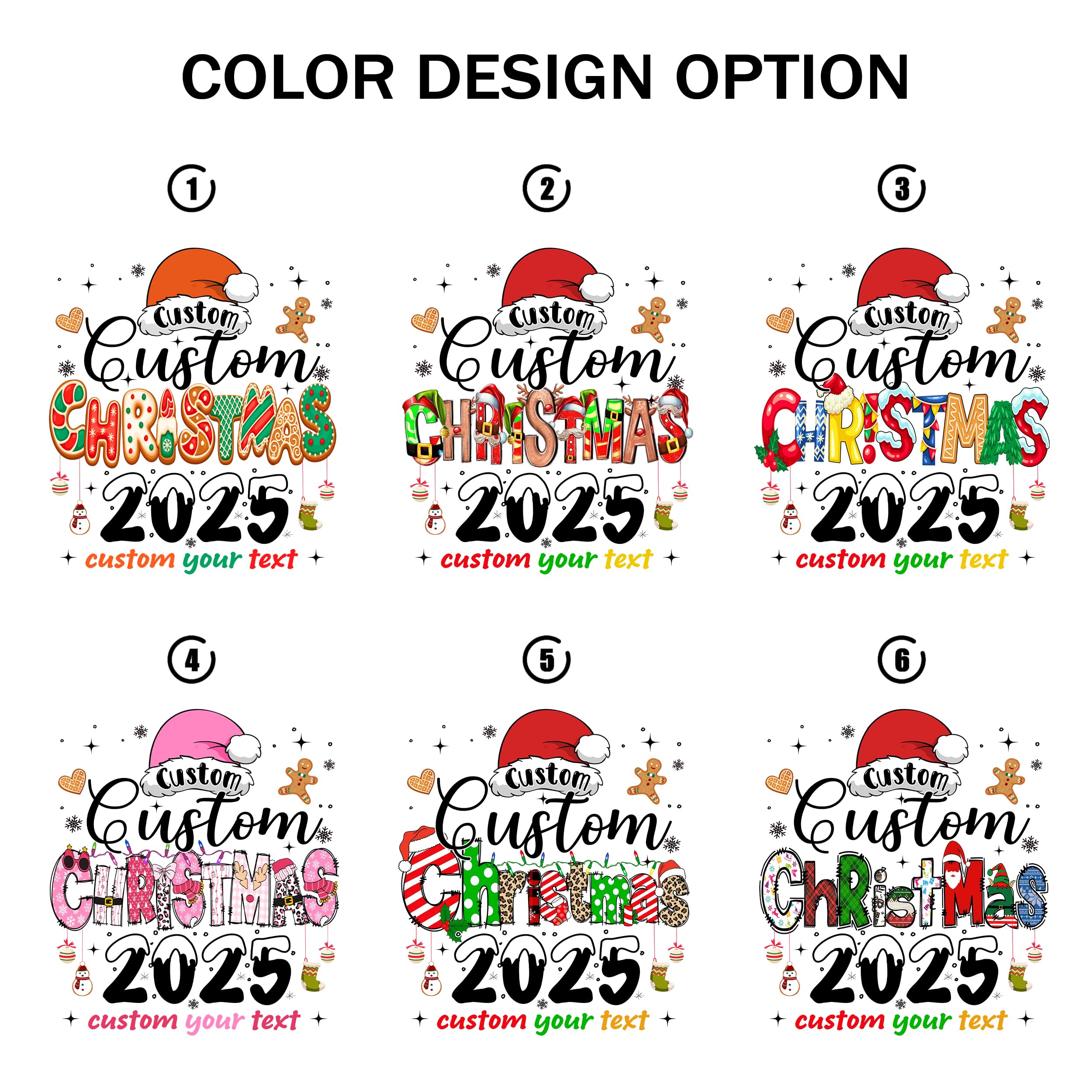 Custom Family Christmas 2025 Shirt Customize Sweater Custom Matching Family Christmas 2025 Shirts Matching Outfit Xmas Squad Santa T-Shirt