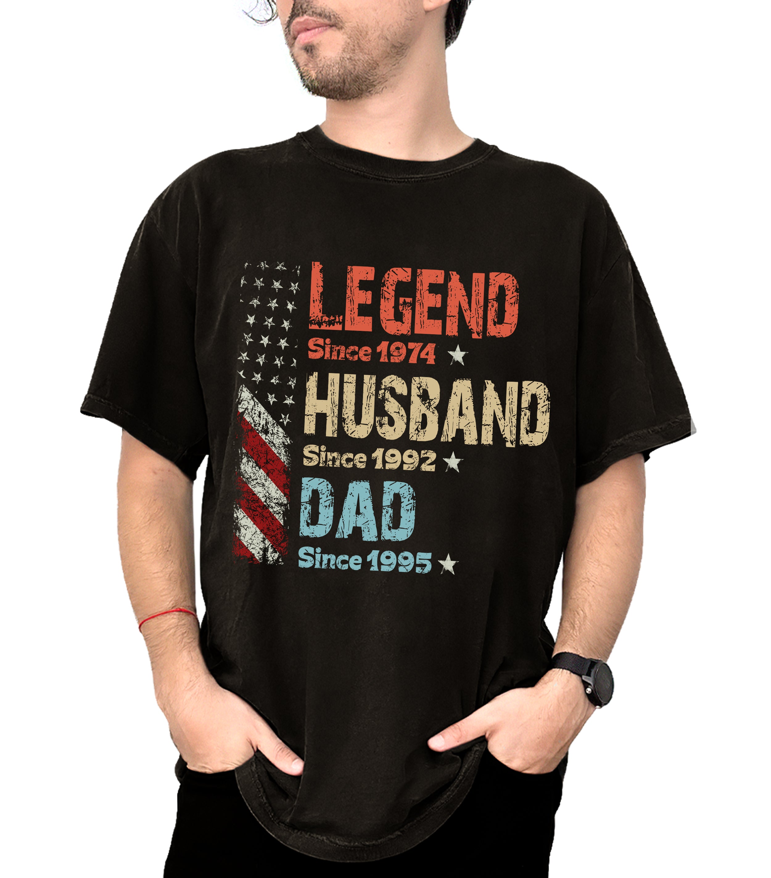 Personalized Legend Husband Dad T-Shirt, Custom Papa Shirts for Men, Daddy Shirt, Custom Dad Shirts, Grandpa Legend Shirt with Kids Name