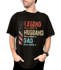 Personalized Legend Husband Dad T-Shirt, Custom Papa Shirts for Men, Daddy Shirt, Custom Dad Shirts, Grandpa Legend Shirt with Kids Name
