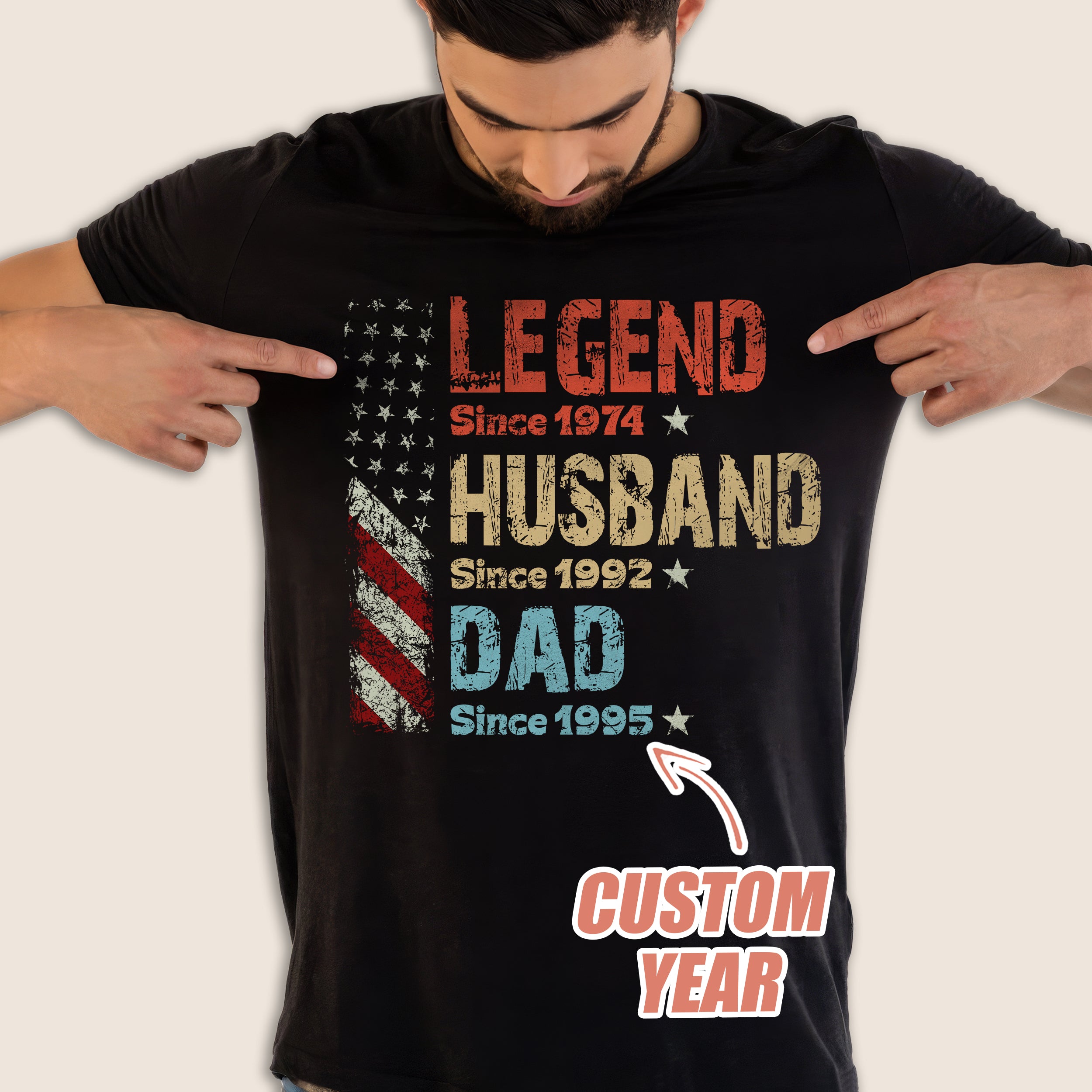 Personalized Legend Husband Dad T-Shirt, Custom Papa Shirts for Men, Daddy Shirt, Custom Dad Shirts, Grandpa Legend Shirt with Kids Name