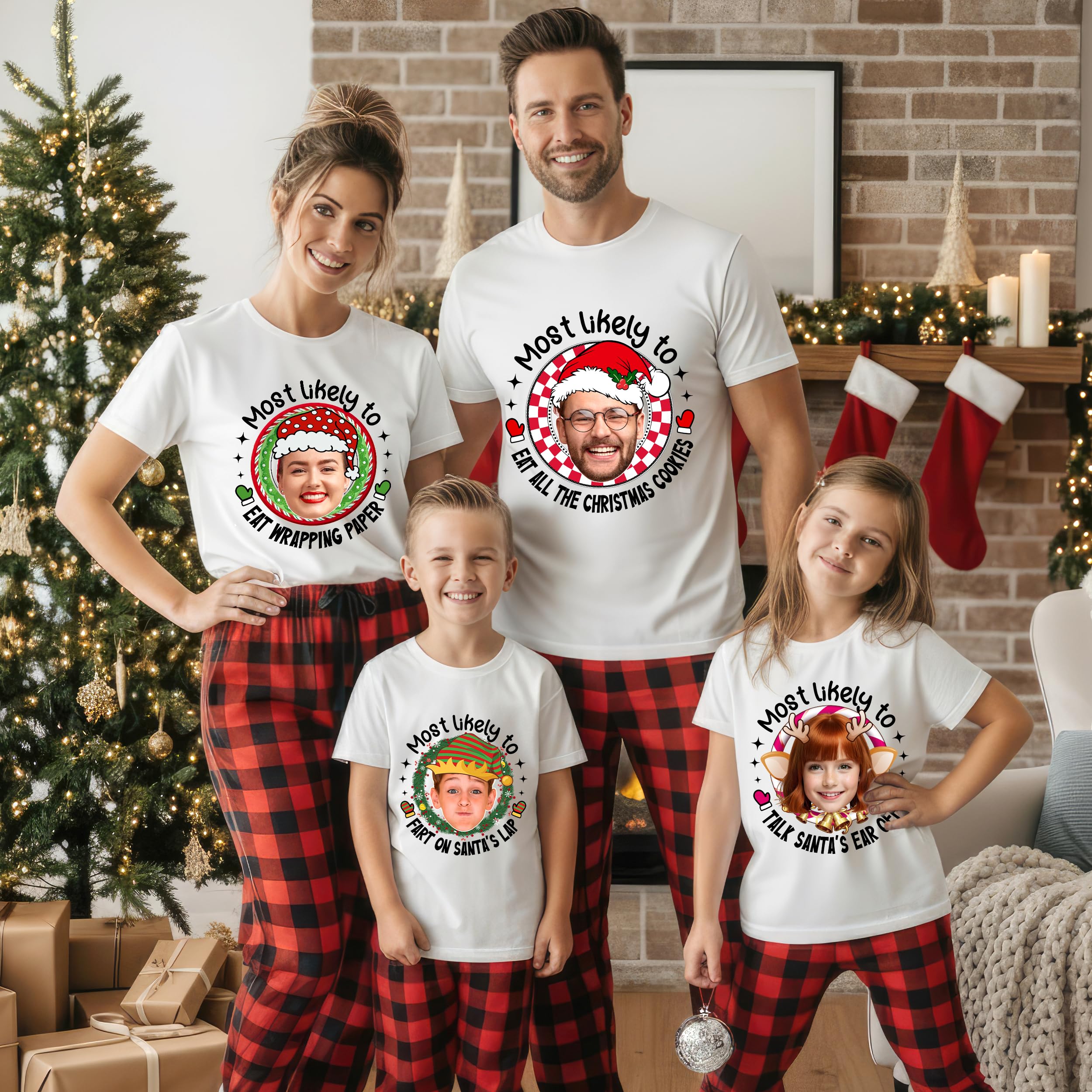 Custom Christmas Shirt Face Ugly Shirt with Photo Customize Christmas Sweater Custom Matching Family Christmas 2025 Shirts for Women Men