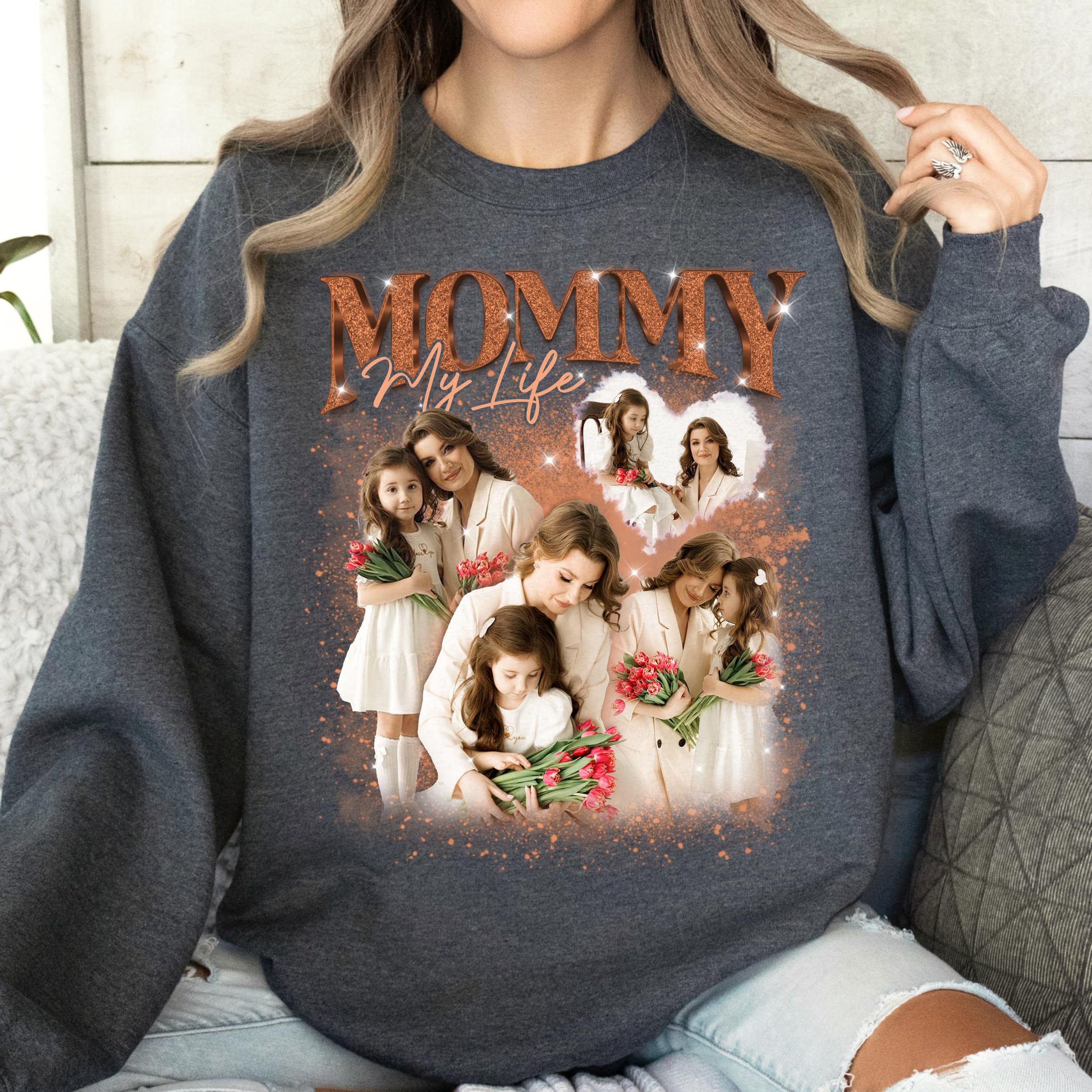 Mit & Mia Custom Mothers Day Bootleg Rap Tee Personalized Mama Shirt Best Mom Ever Custom Your Own Vintage Shirt for Mom from Daughter Son