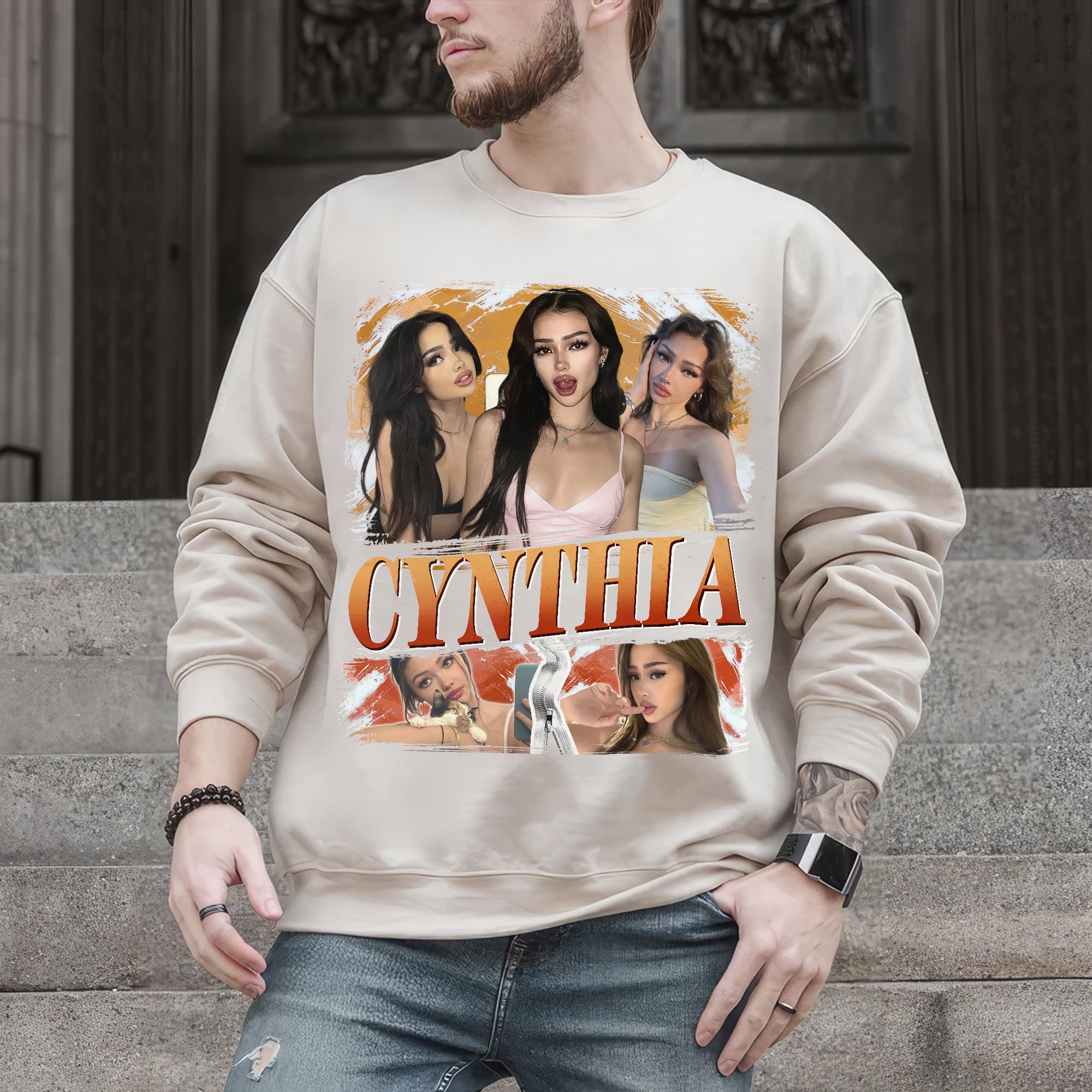 Custom Your Own T Shirts for Boyfriend Girlfriend Shirt Custom Bootleg Rap Tee Vintage Face Shirt with Photo Gift for Christmas and Valentines