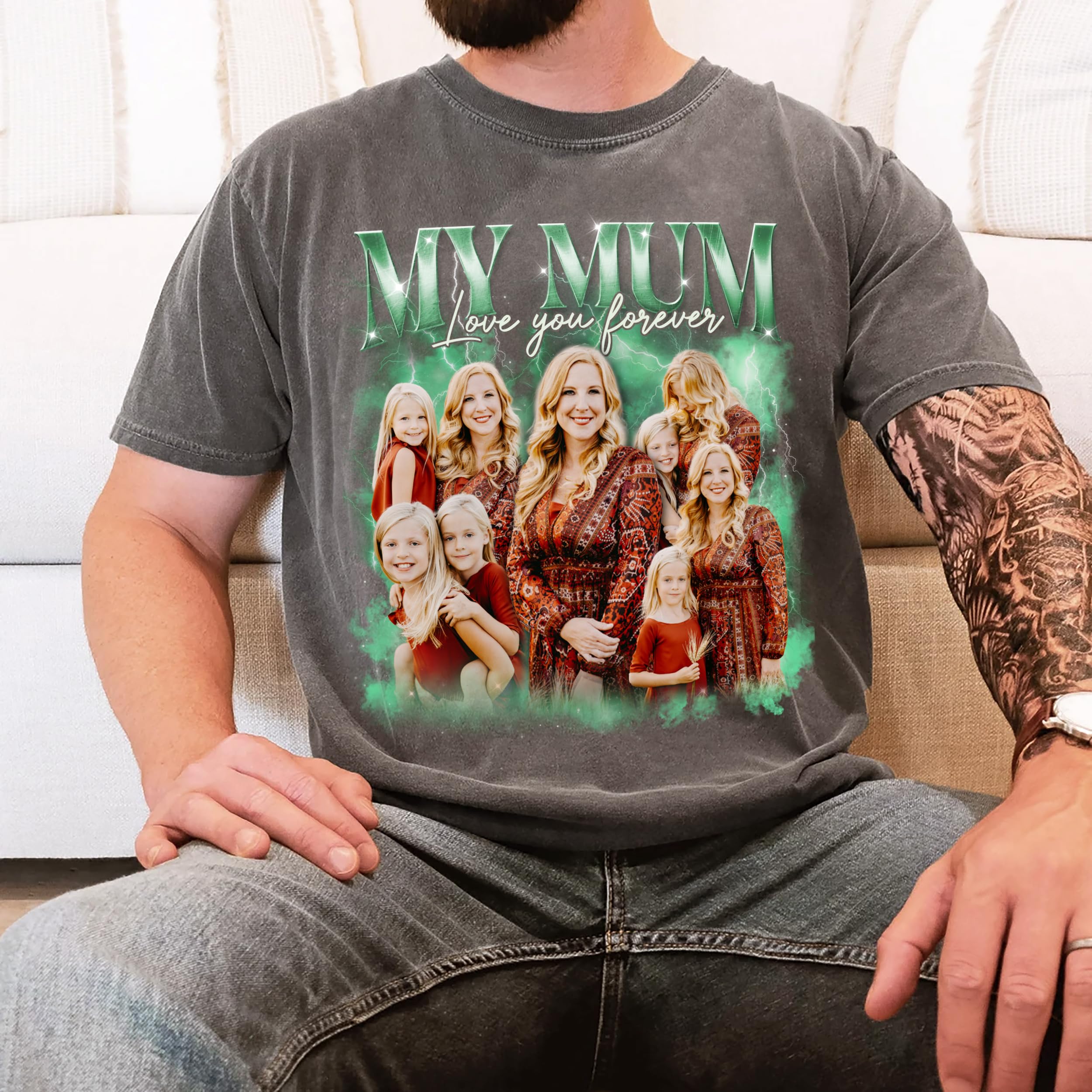 Custom Bootleg Rap Tee Custom Mothers Day Shirt Personalized Mom Shirt Custom Your Own Vintage Shirt Custom Graphic Tees Birthday