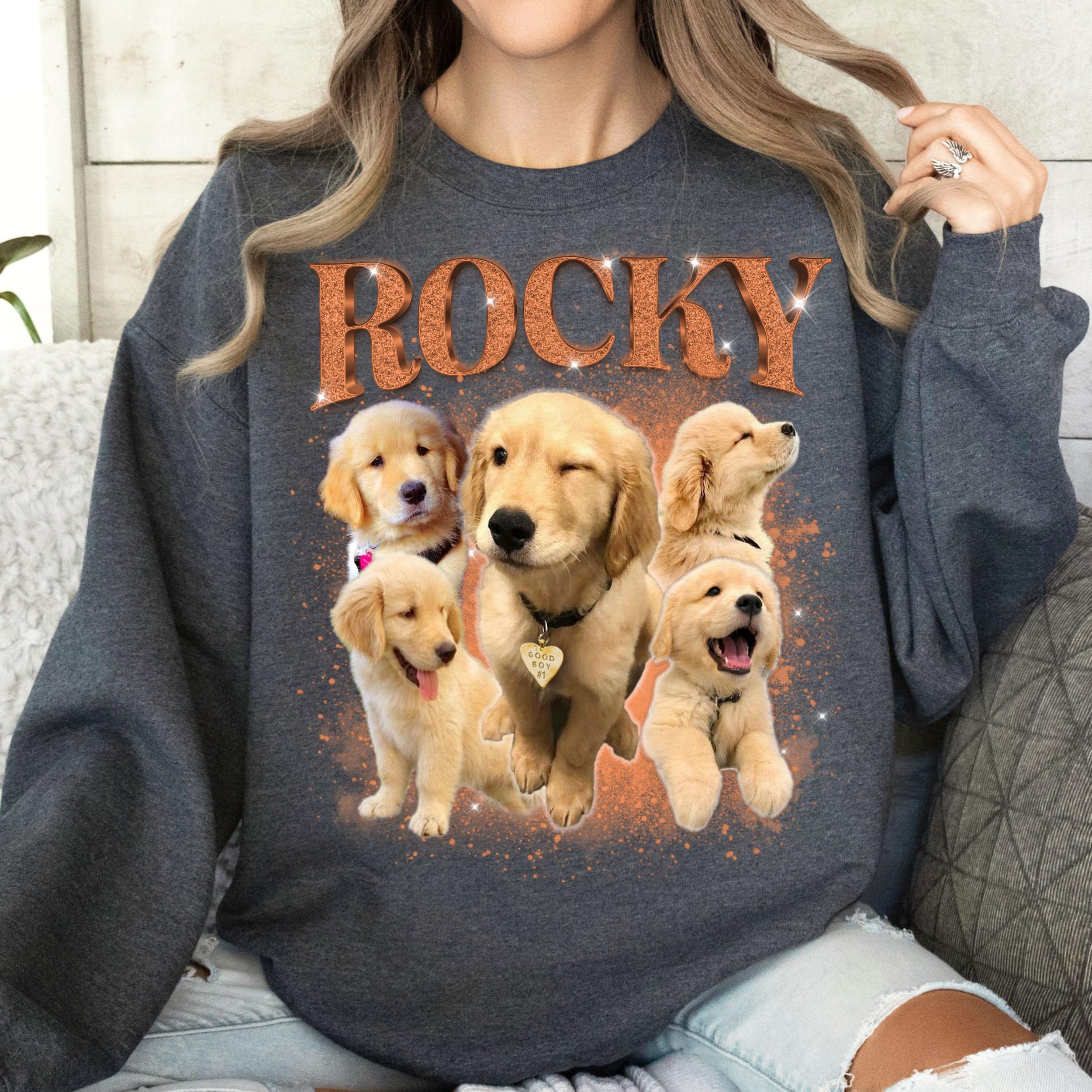 Mit & Mia Bootleg Rap Tee Shirts Photo 90s Vintage Tees for Boyfriend Graphic Gift Dog Cat Lover Birthday