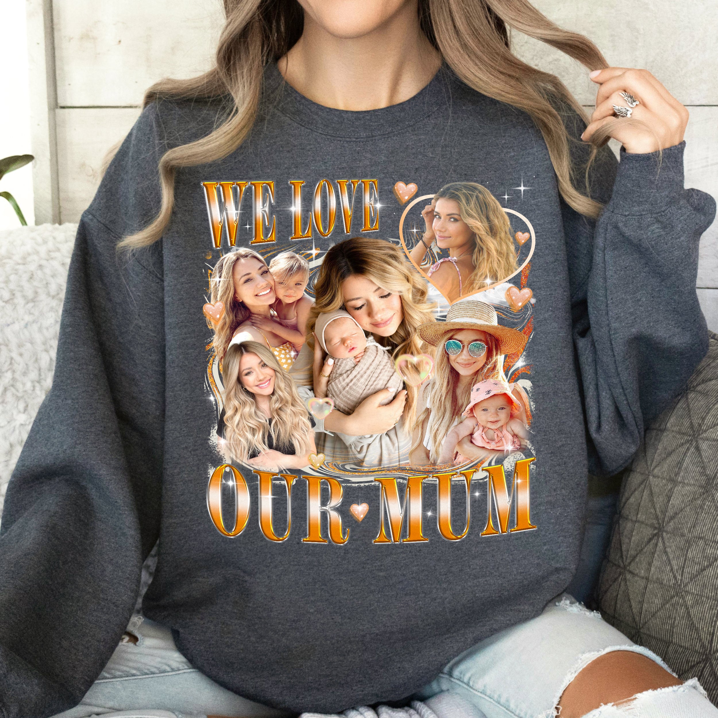 Mit & Mia Custom Mom Shirts, Mama Shirt Gifts for Mothers Day, Bootleg Rap Tee, Customize Tshirt with Face Photo, New Mom Gift