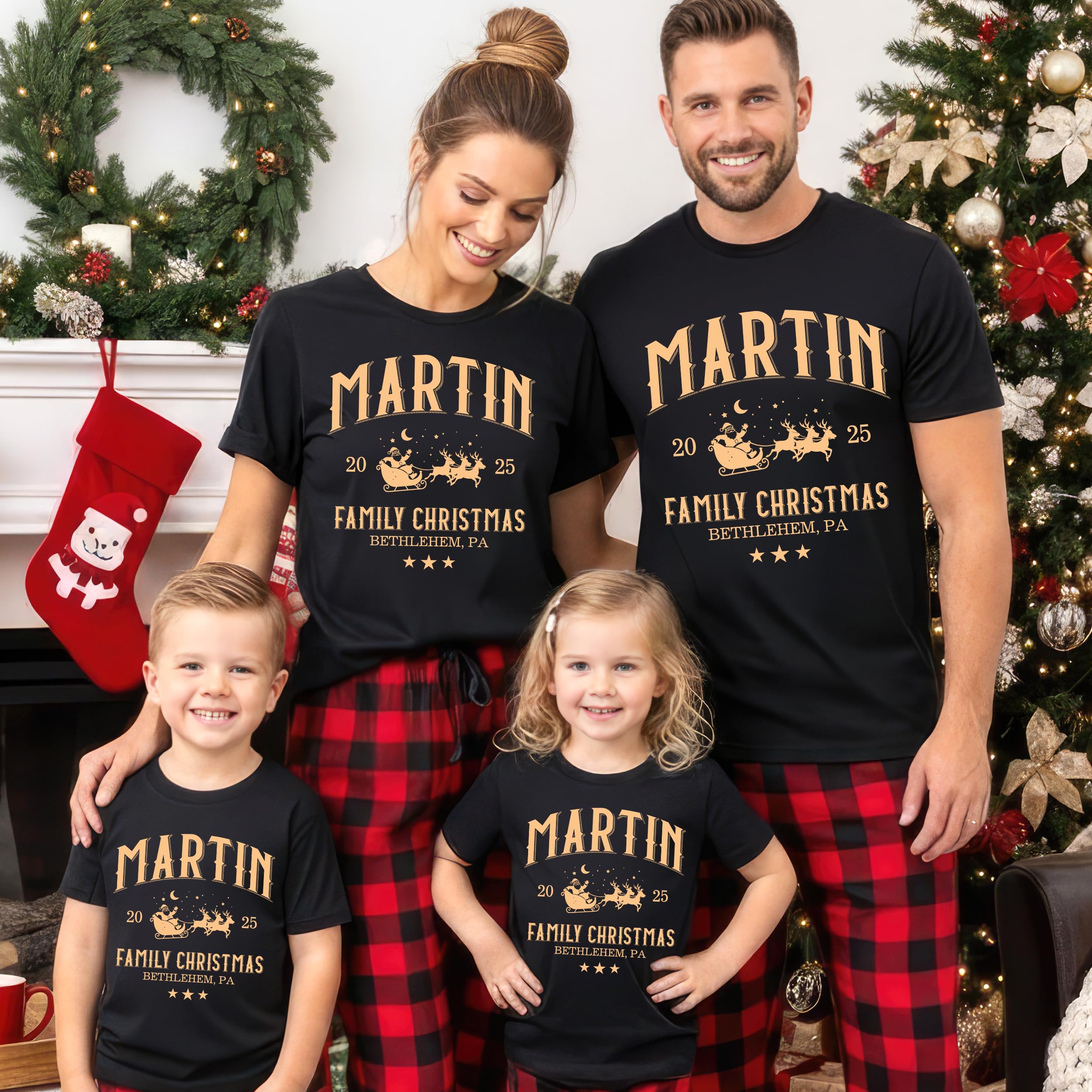 Custom T Shirts Custom Family Christmas Shirts Matching Family Christmas Tshirts Personalized Name Christmas Shirt Gift for Christmas