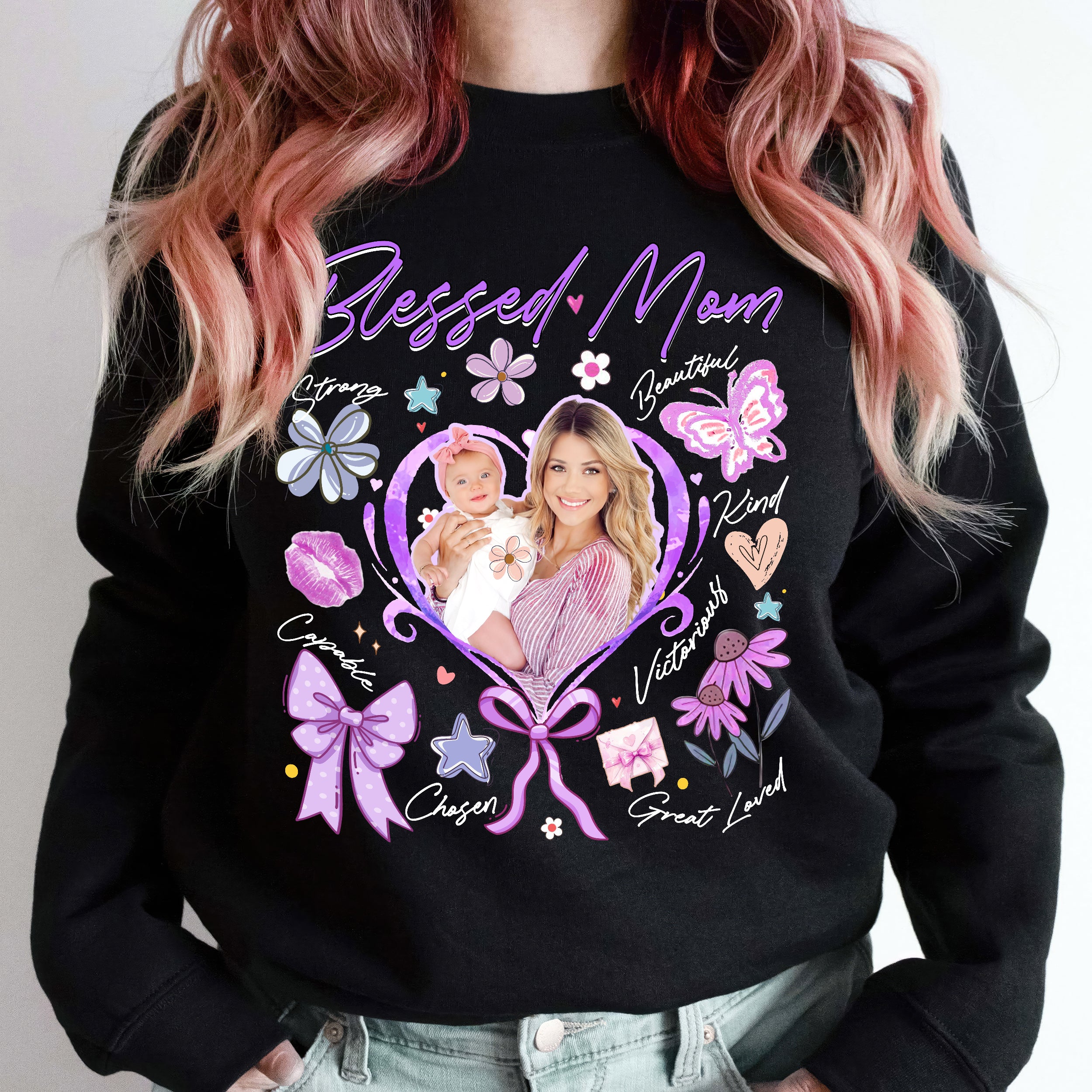 Custom T Shirts for Mom Best Mom Shirt for Mama Personalized Shirt with Face Photo Custom Unique Gifts for Mother Day from Daughter Son