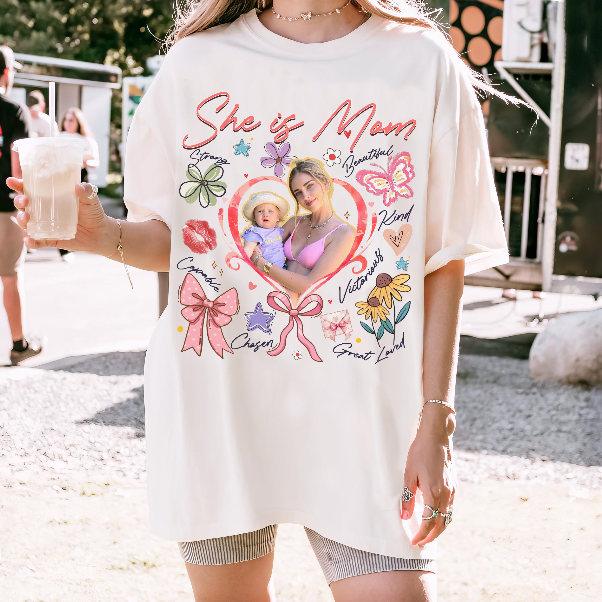 Custom T Shirts for Mom Best Mom Shirt for Mama Personalized Shirt with Face Photo Custom Unique Gifts for Mother Day from Daughter Son