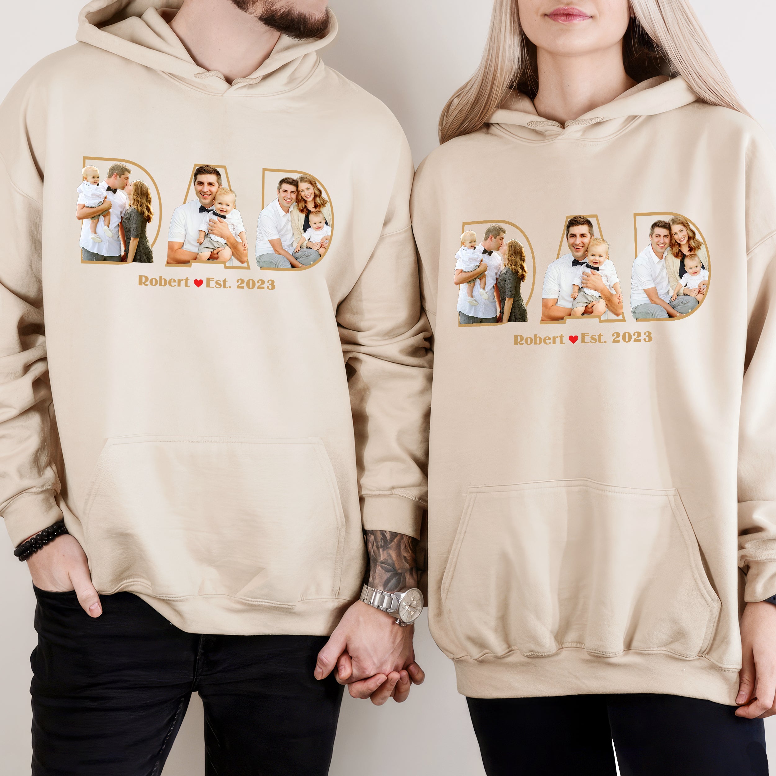 Custom Dad Shirts, Personalized Dad T-Shirt with Kids Name, Custom Daddy Grandpa Shirt with Photo, for Husband, Birthday Day Gift