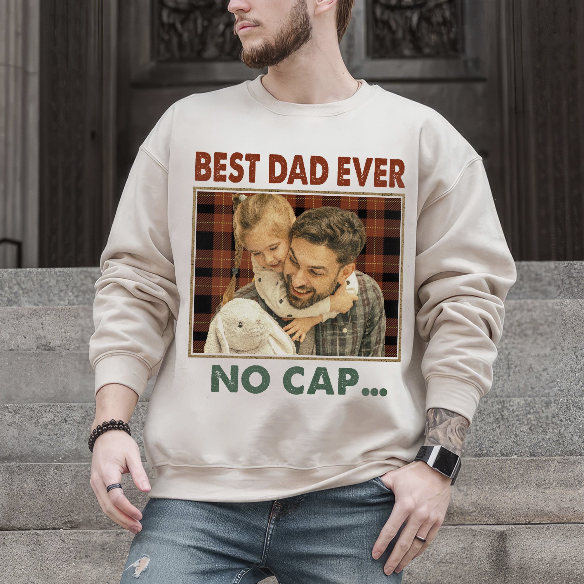 Fathers Day Shirt for Dad Personalized T-Shirt with Photos Vintage Face Daddy Shirts Custom Shirt 1st for Husband