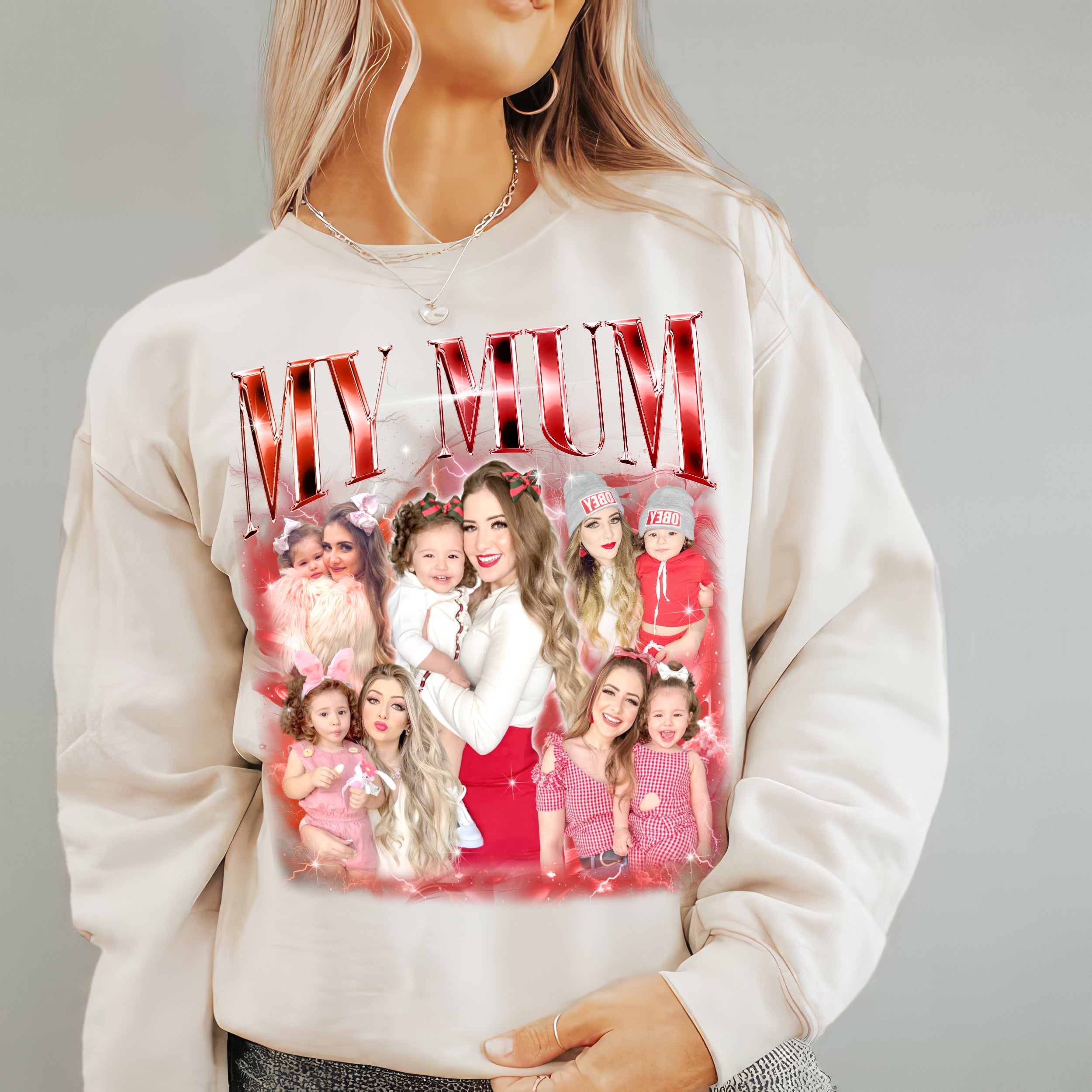 Mit & Mia Custom T Shirts Bootleg Rap Tee Best Mom Shirt for Mom Mama Personalized Shirt with Face Photo New Mom Gifts for Mother Day