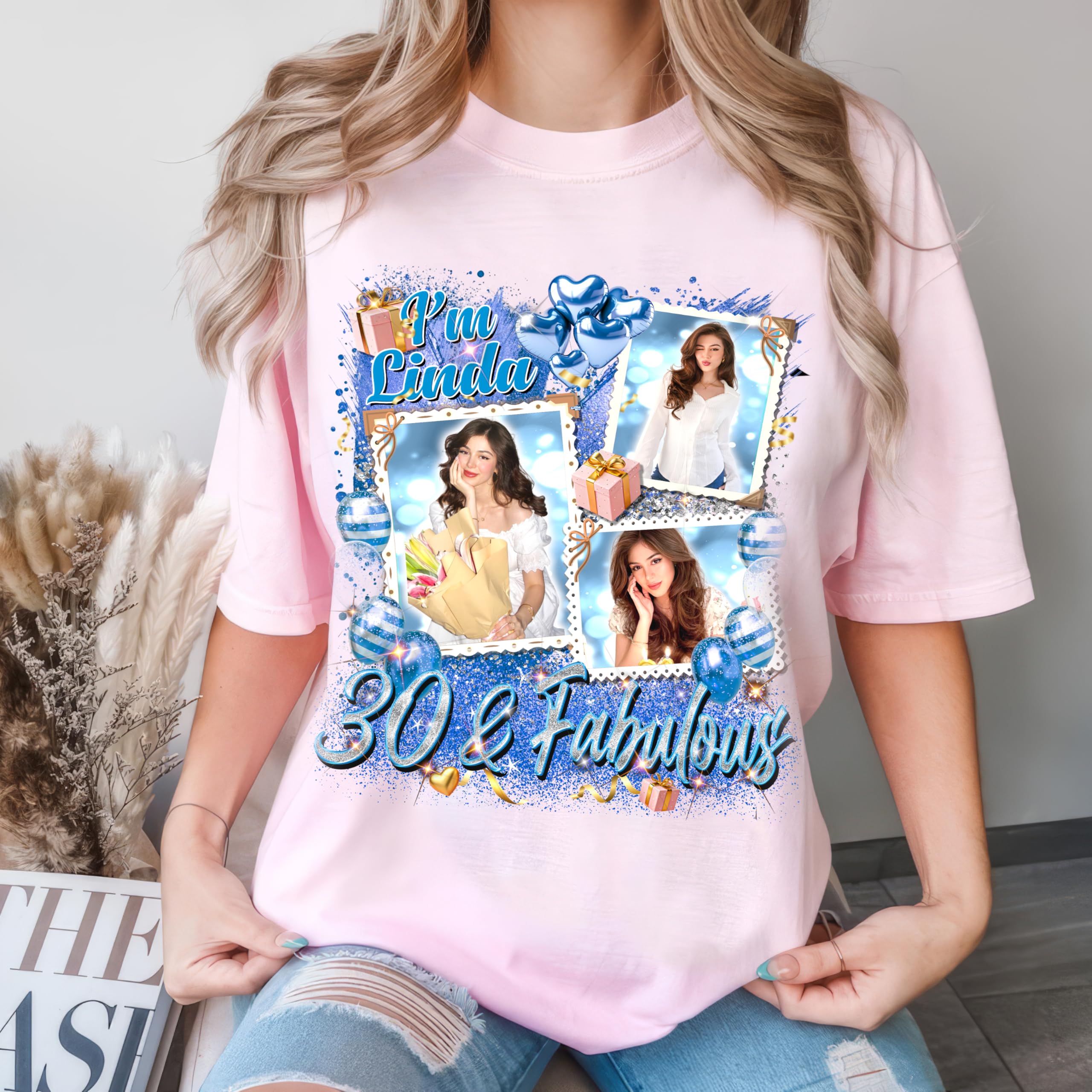 Custom Birthday Shirt Personalized Party Photo Shirts Birthday Girl Shirts Custom Picture Shirt Matching Group Tee Unique Gift for Him Her