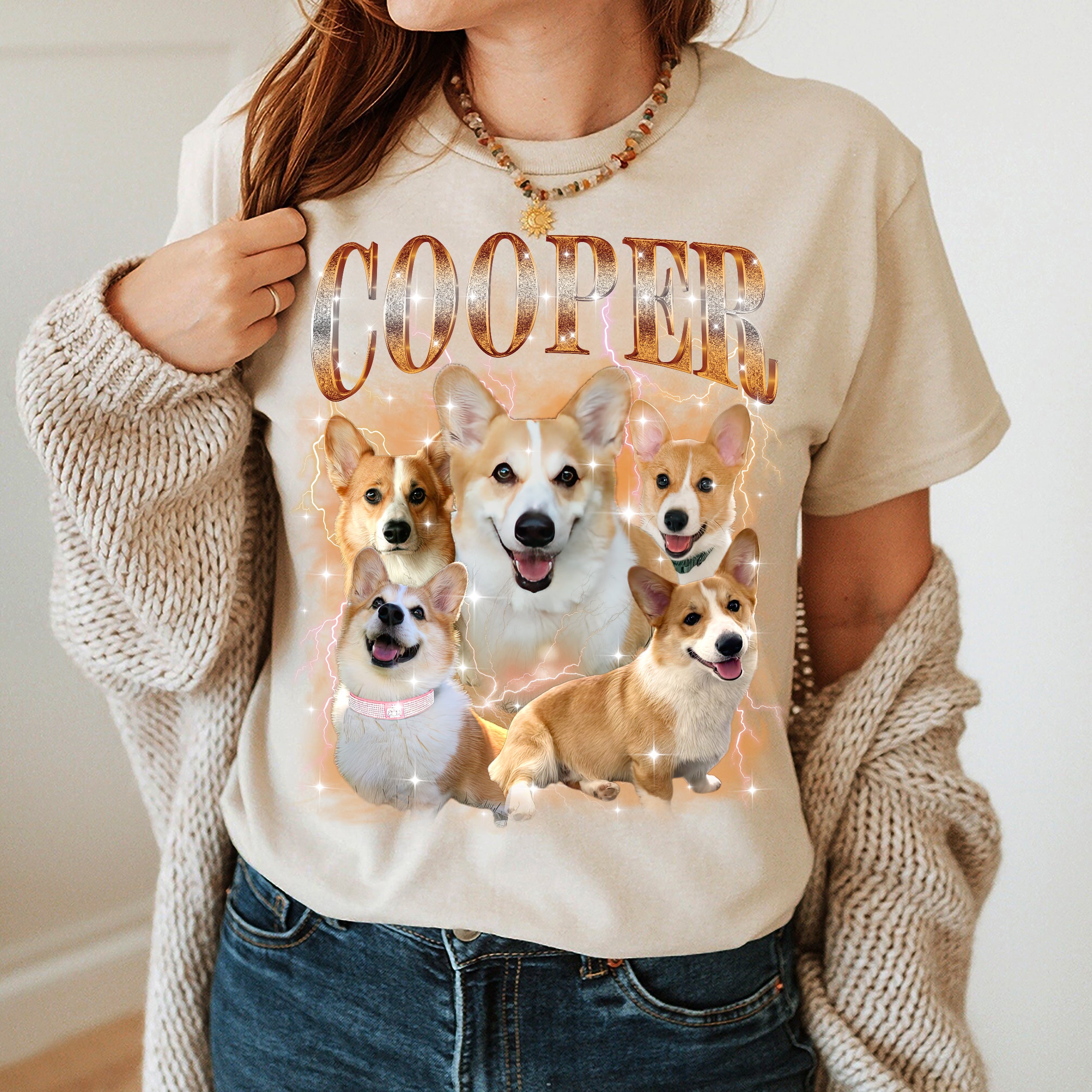 Mit & Mia Custom Your Pet Bootleg Rap Tee Custom Photo Shirt for Boyfriend Girlfriend Custom 90s Vintage Shirt Graphic Tees Birthday Valentine Day Gifts for Dog Cat Lovers