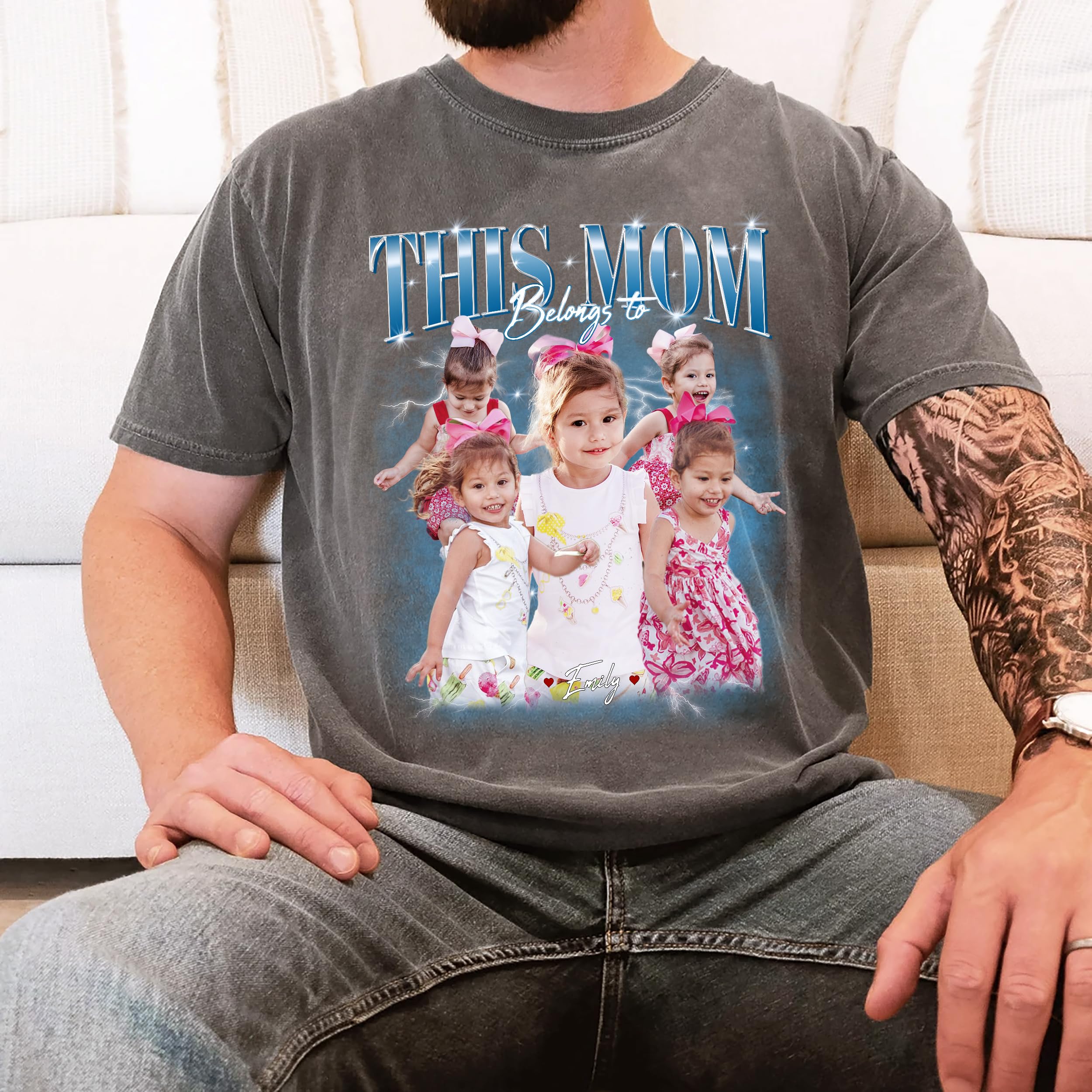 Mit & Mia Custom Mothers Day Shirt Custom Bootleg Rap Tee Personalized Mom Shirt Custom Your Own Vintage Shirt Graphic Tees Birthday