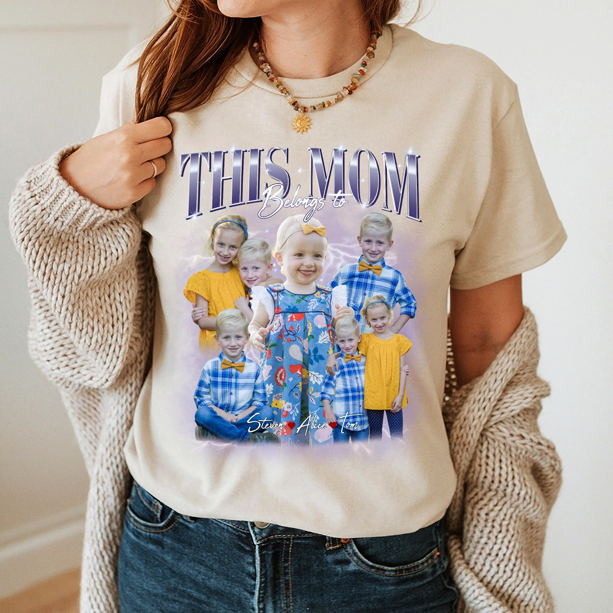 Mit & Mia Custom Mothers Day Shirt Custom Bootleg Rap Tee Personalized Mom Shirt Custom Your Own Vintage Shirt Graphic Tees Birthday