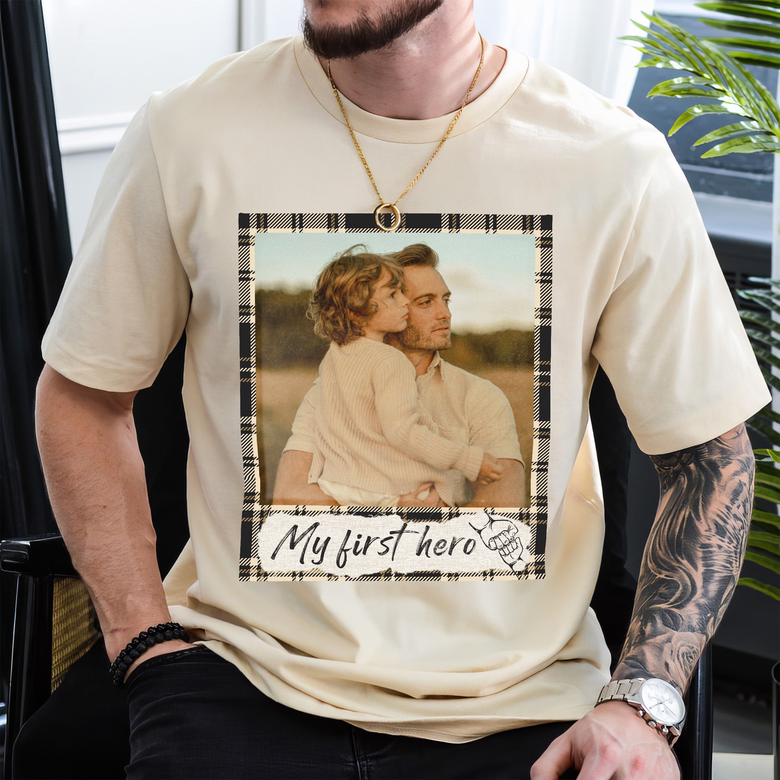 Personalized for Dad Custom Shirts with Pictures Vintage Tee Custom Face Shirt for Dad Daddy Shirt Gifts Idea for Fathers Day from Daughter and Son
