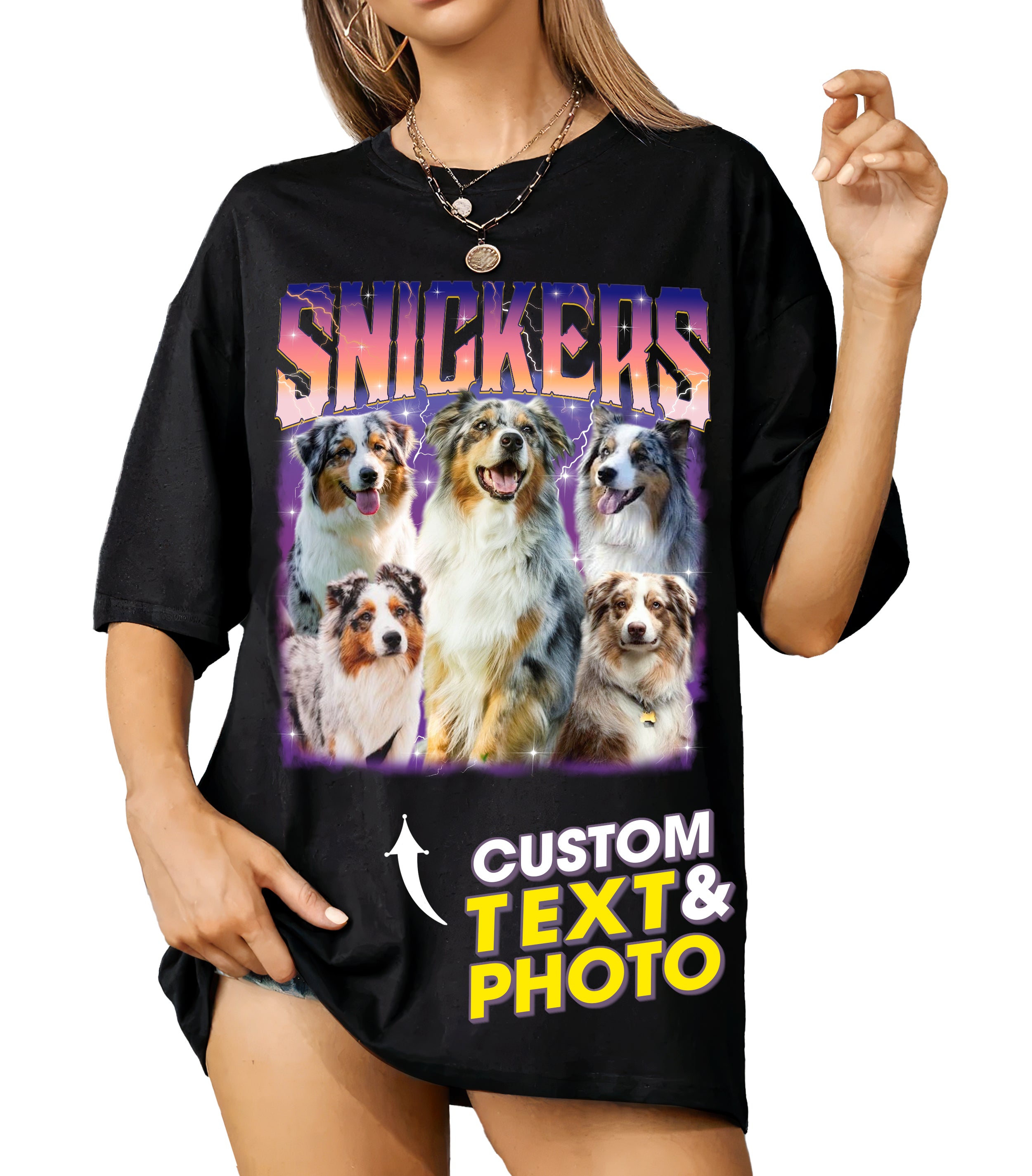 Mit & Mia Custom Your Own Bootleg Shirts Customize Dog Shirt, Tshirts for Cat Lovers, Custom Pet Shirt, Graphic Tees Gift for Dog Cat Lovers Birthday