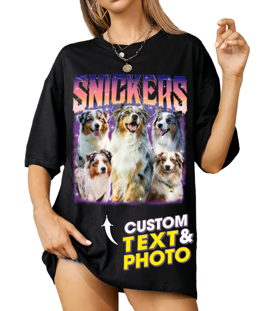 Mit & Mia Custom Your Own Bootleg Shirts Customize Dog Shirt, Tshirts for Cat Lovers, Custom Pet Shirt, Graphic Tees Gift for Dog Cat Lovers Birthday