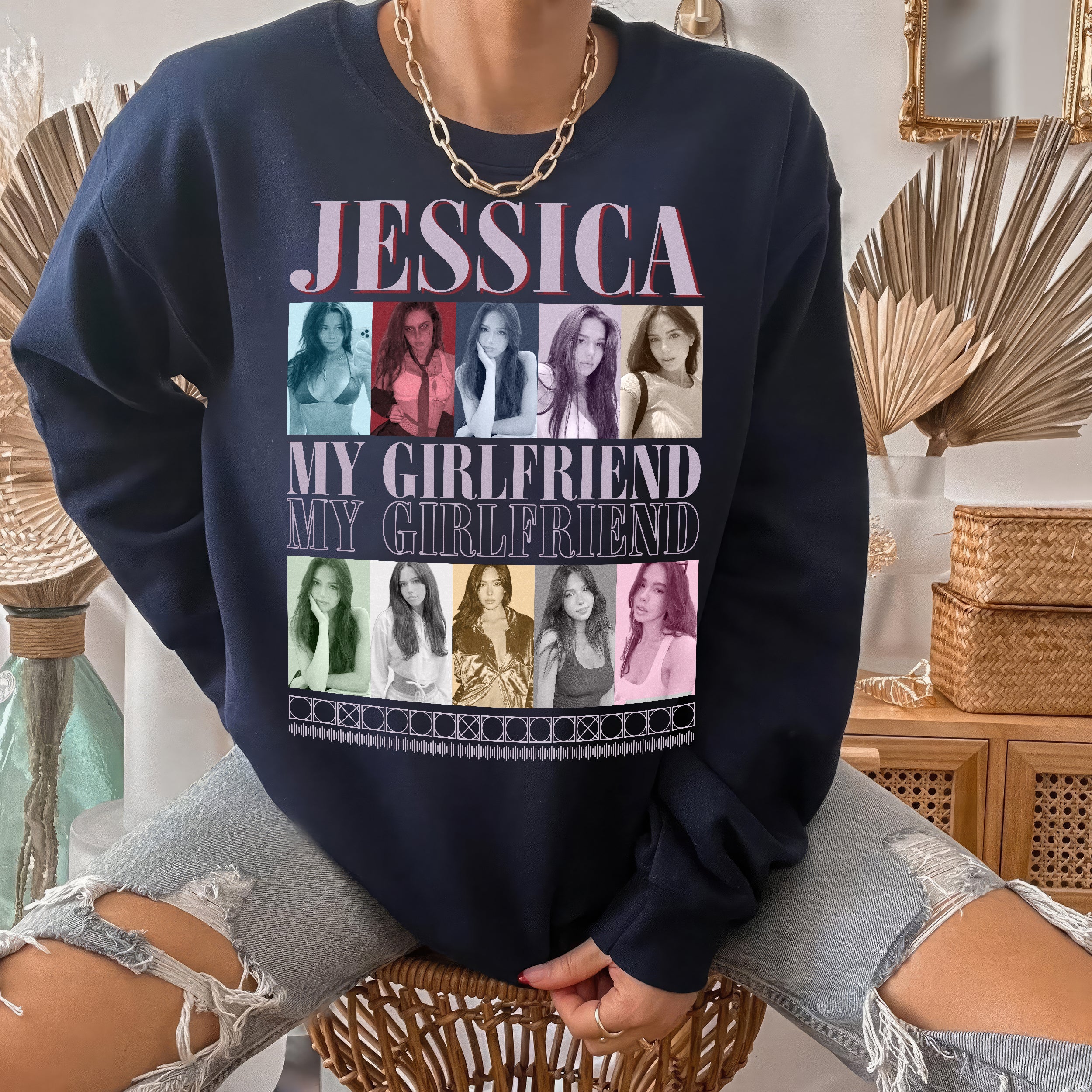 Mit & Mia Custom Vintage Shirt Custom Your Own Bootleg Rap Tee Shirt for Boyfriend Girlfriend Retro Shirt with Face Photo Gifts for Birthday Valentines Mothers Day