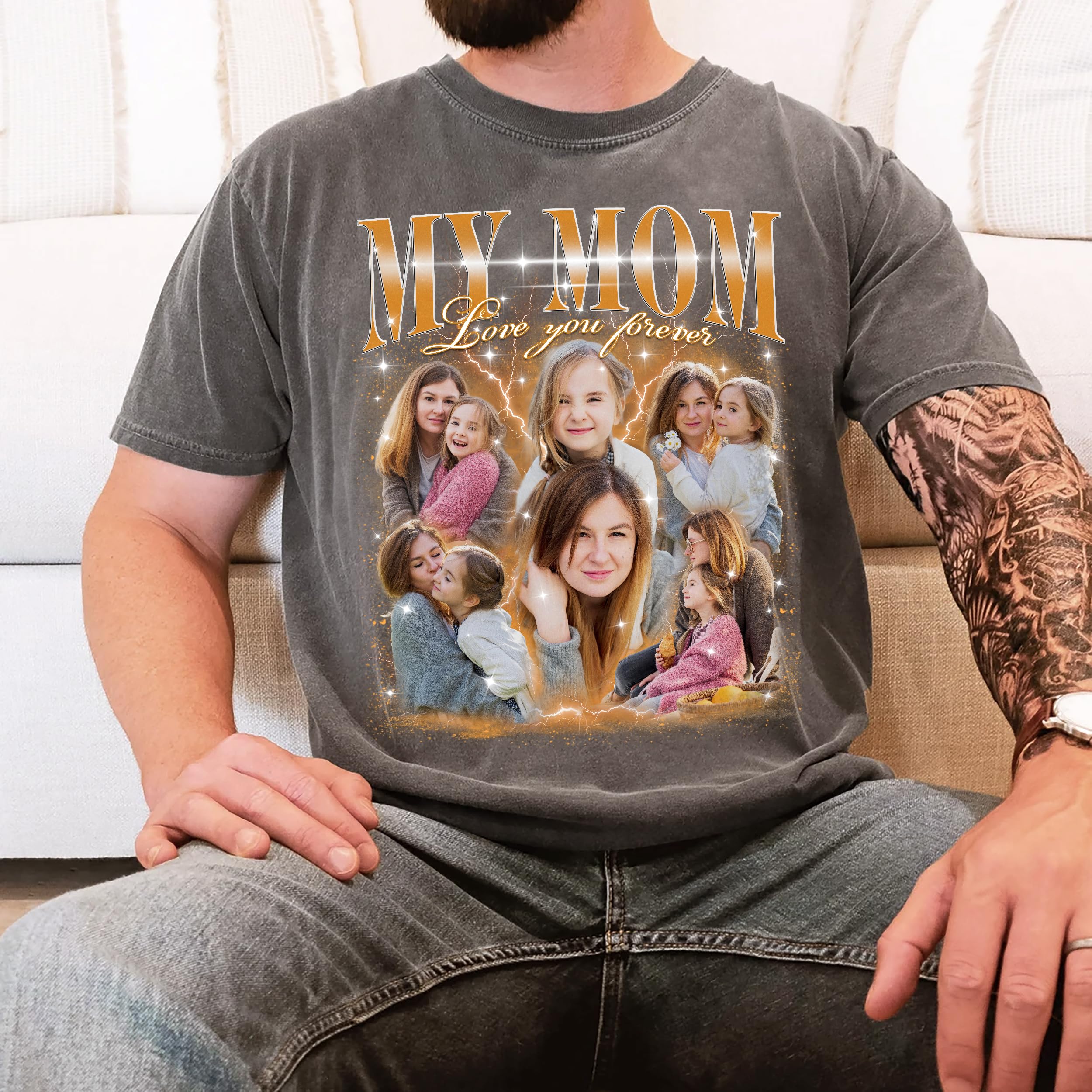 Mit & Mia Custom Bootleg Rap Tee Custom Mothers Day Shirt Personalized Mom Shirt Custom Vintage Shirt Custom Graphic Tees Birthday from Daughter Son