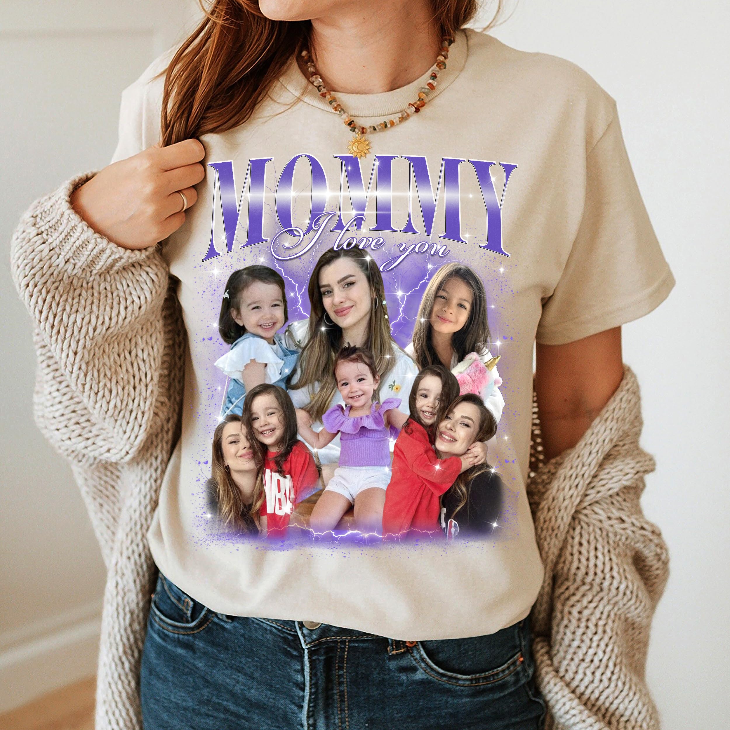 Mit & Mia Custom Bootleg Rap Tee Custom Mothers Day Shirt Personalized Mom Shirt Custom Vintage Shirt Custom Graphic Tees Birthday from Daughter Son