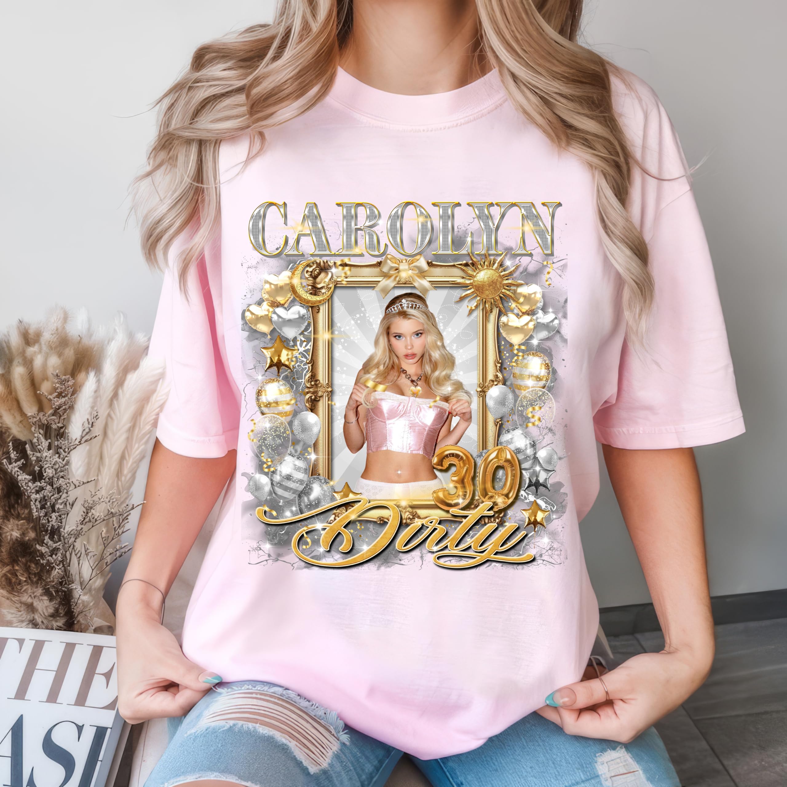 Custom Birthday Shirt Personalized Party Photo Shirts Birthday Girl Shirt Custom Picture Shirts Matching Group Tee Unique Gift for Men Women