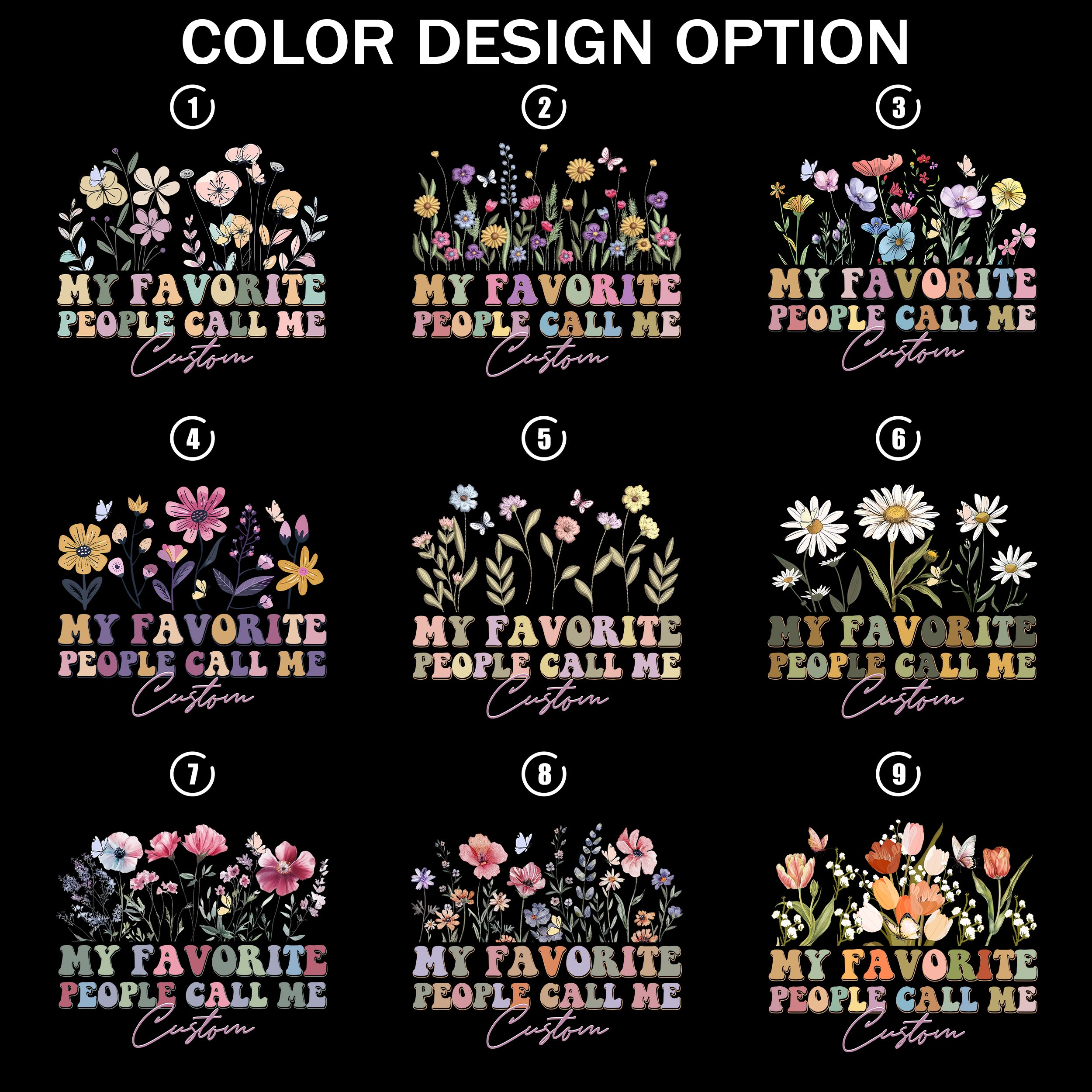 Custom Mom Shirt My Favorite People Call Me Customize Tshirt for Mama Vintage Tee Mother's Day Shirts for Women from Daughter Son