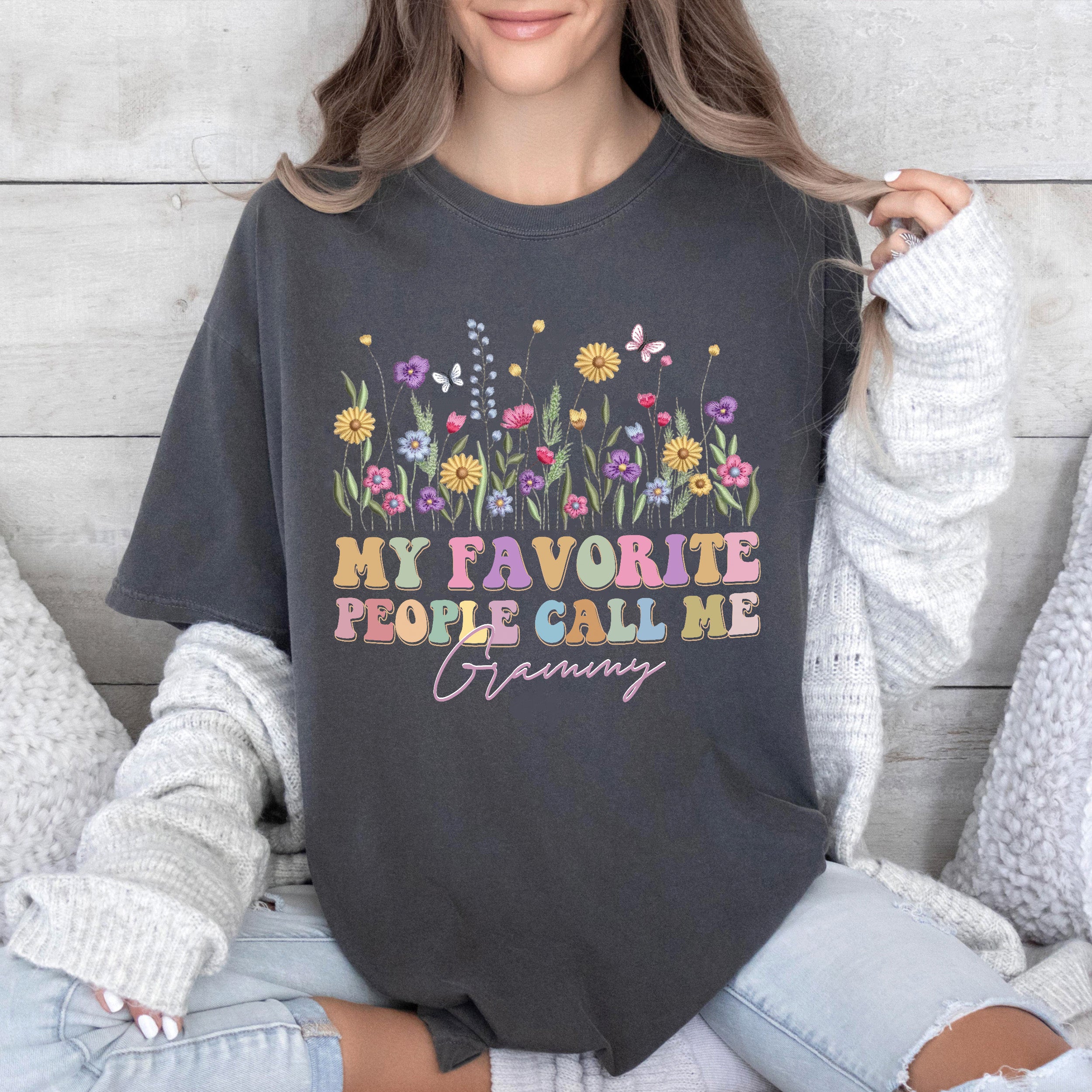 Custom Mom Shirt My Favorite People Call Me Customize Tshirt for Mama Vintage Tee Mother's Day Shirts for Women from Daughter Son