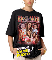 Mit & Mia Custom Mothers Day Shirt Bootleg Rap Tee Shirts Personalized Mom Shirt Custom Your Own Vintage Shirt Custom Graphic Tees Mothers Day Birthday Gift