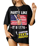 4th of July Shirt American Flag Shirts for Women 4th of July Graphic Tee Independence Day Custom T Shirts for Men