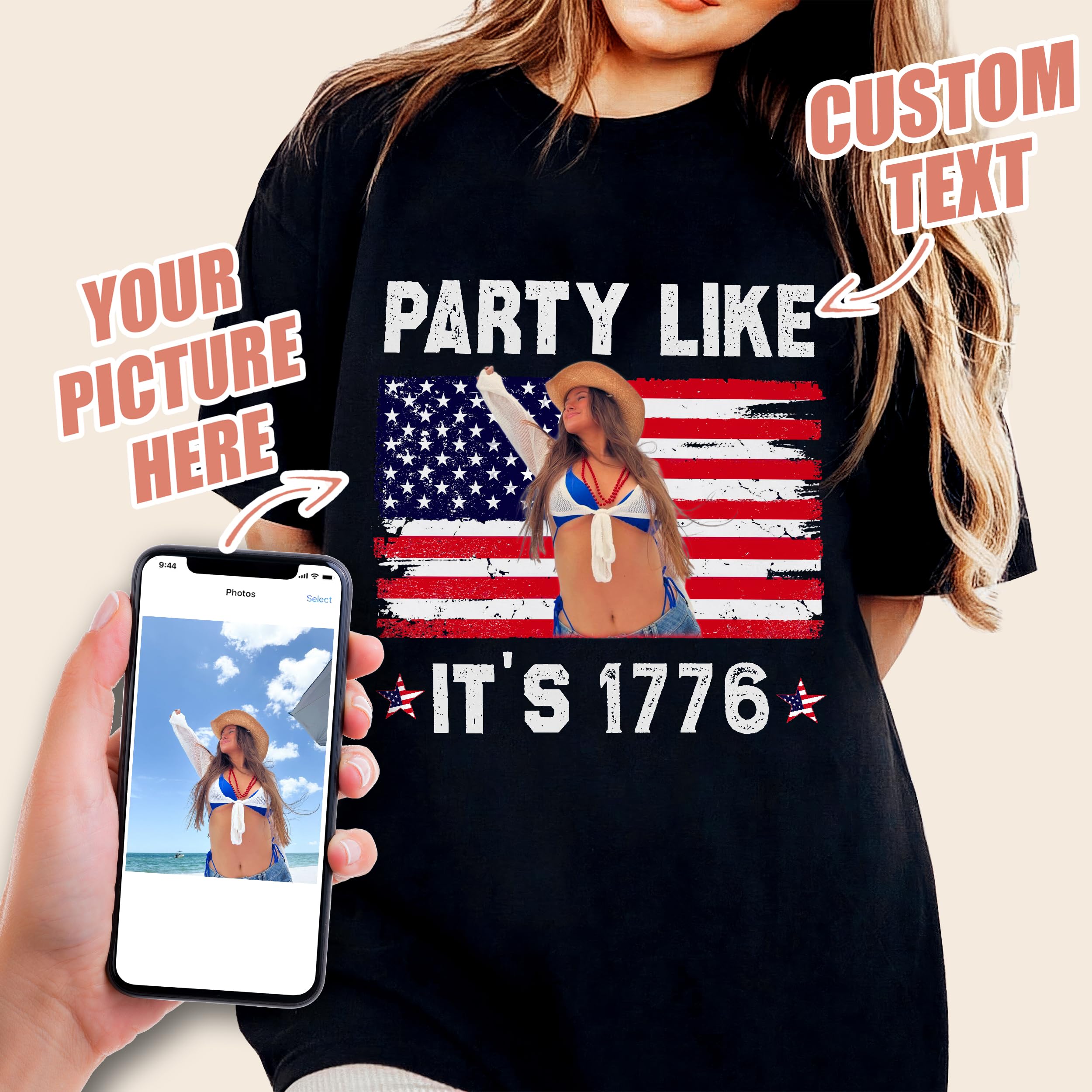 4th of July Shirt American Flag Shirts for Women 4th of July Graphic Tee Independence Day Custom T Shirts for Men