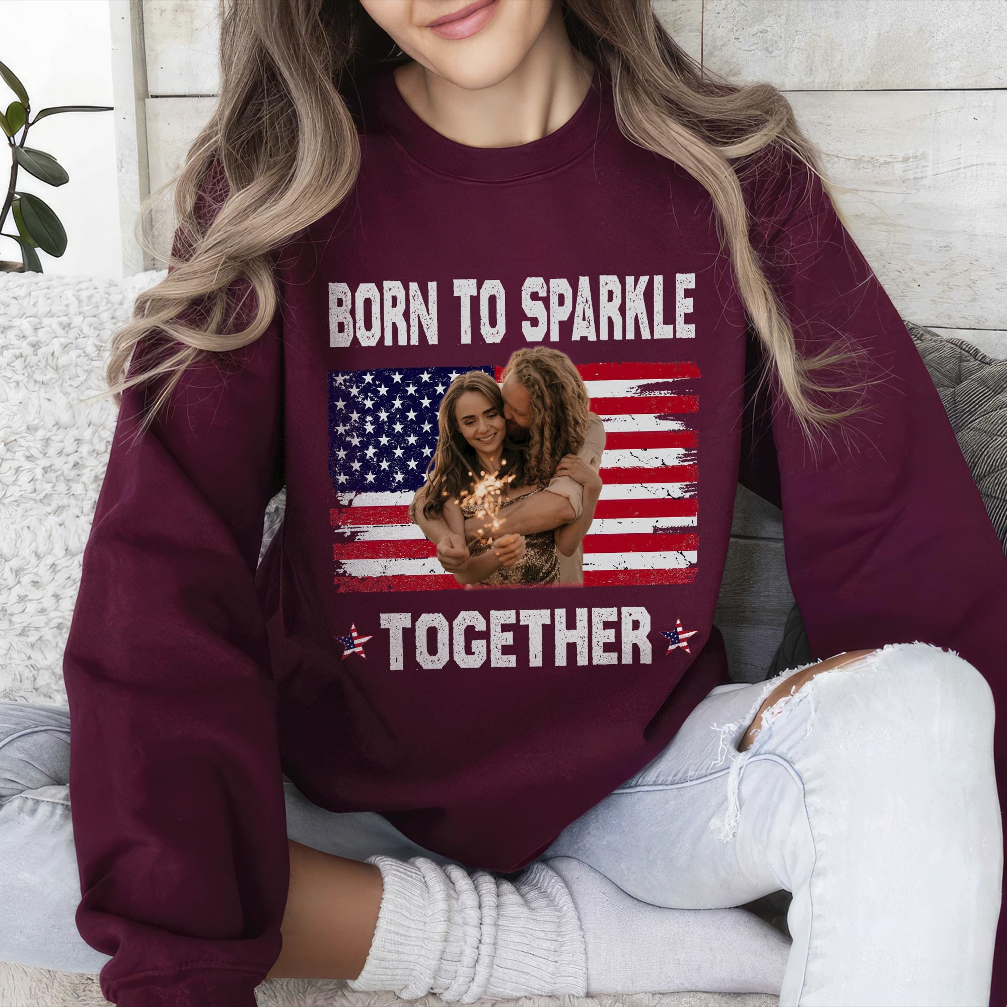 4th of July Shirt American Flag Shirts for Women 4th of July Graphic Tee Independence Day Custom T Shirts for Men