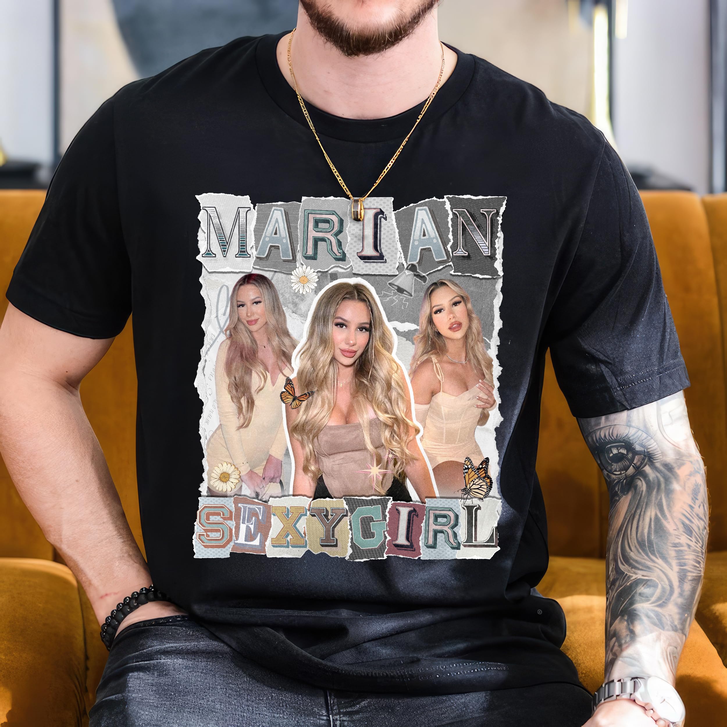 Custom Shirt Custom Your Own Bootleg Rap Tee Shirts for Boyfriend Girlfriend Vintage Graphic Face Photo Gift Idea for Valentines and Christmas