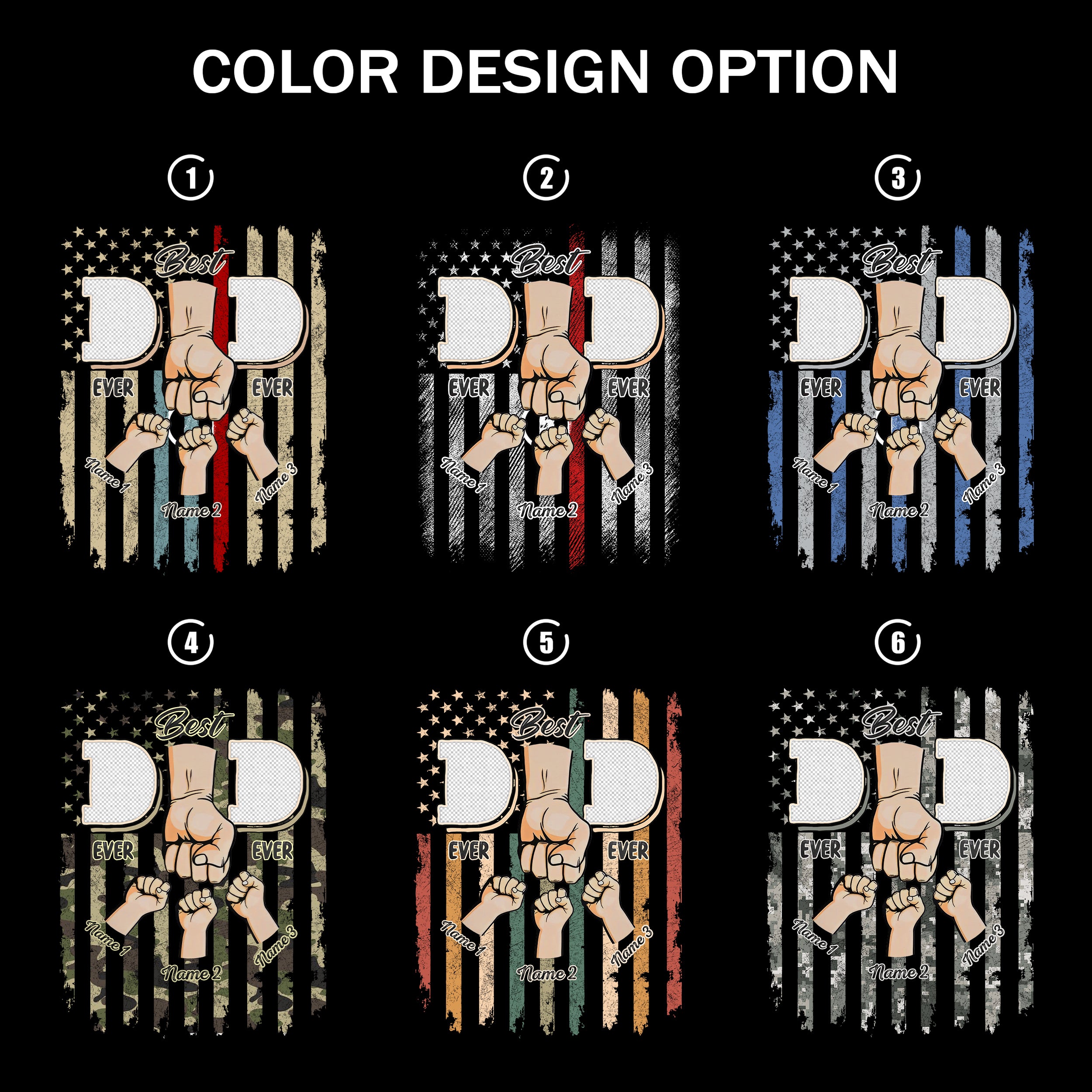 Custom Fathers Day Shirts, Personalized Best Dad Ever T-Shirt with Kids Name, Custom Dad Grandpa Shirt with Photo, for Husband, Gift from Kids