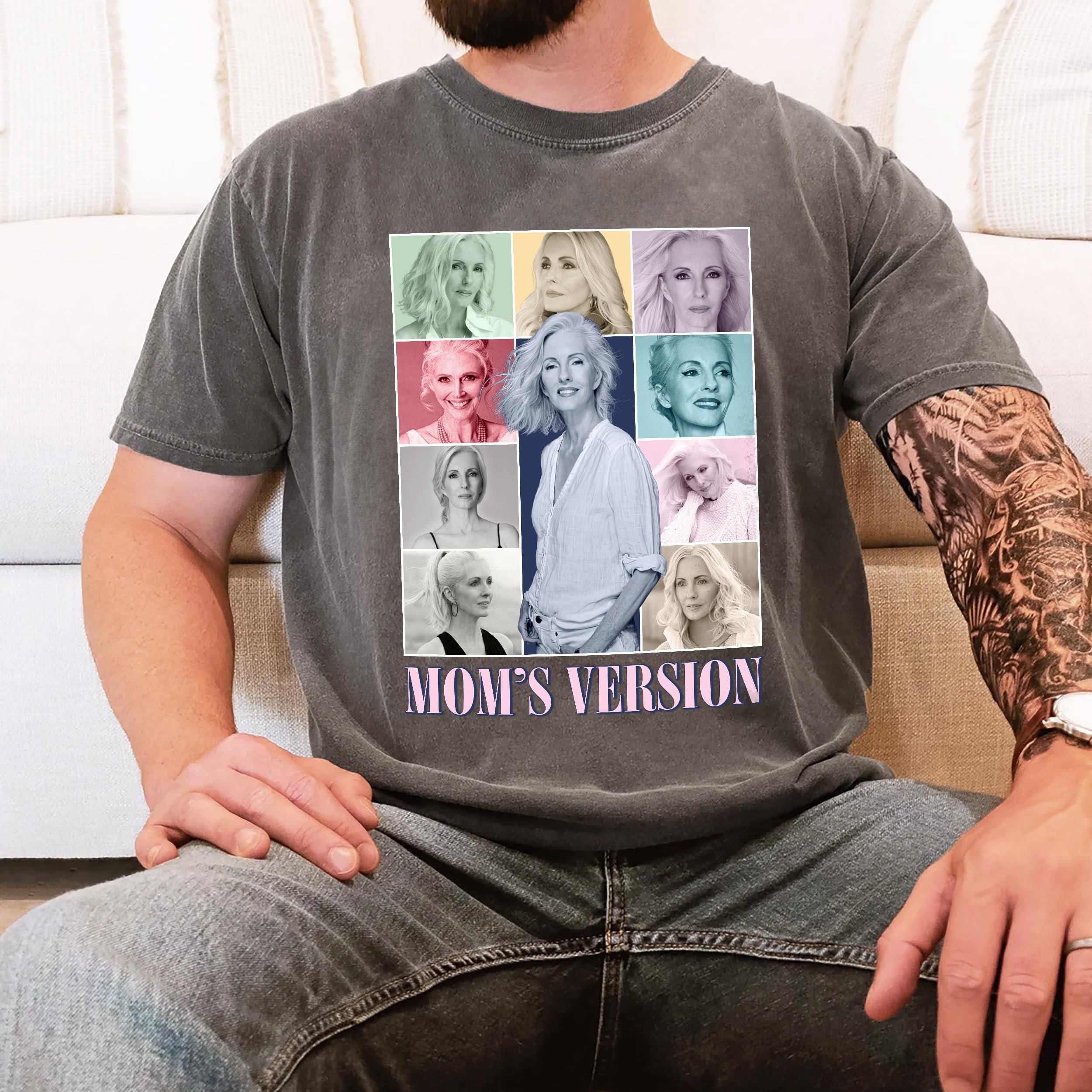 Mit & Mia Custom Design Your Own Custom Tee Personalized Photo Shirt Vintage Tee in Mom Era Birthday Gift Mothers Day Shirt for Mom