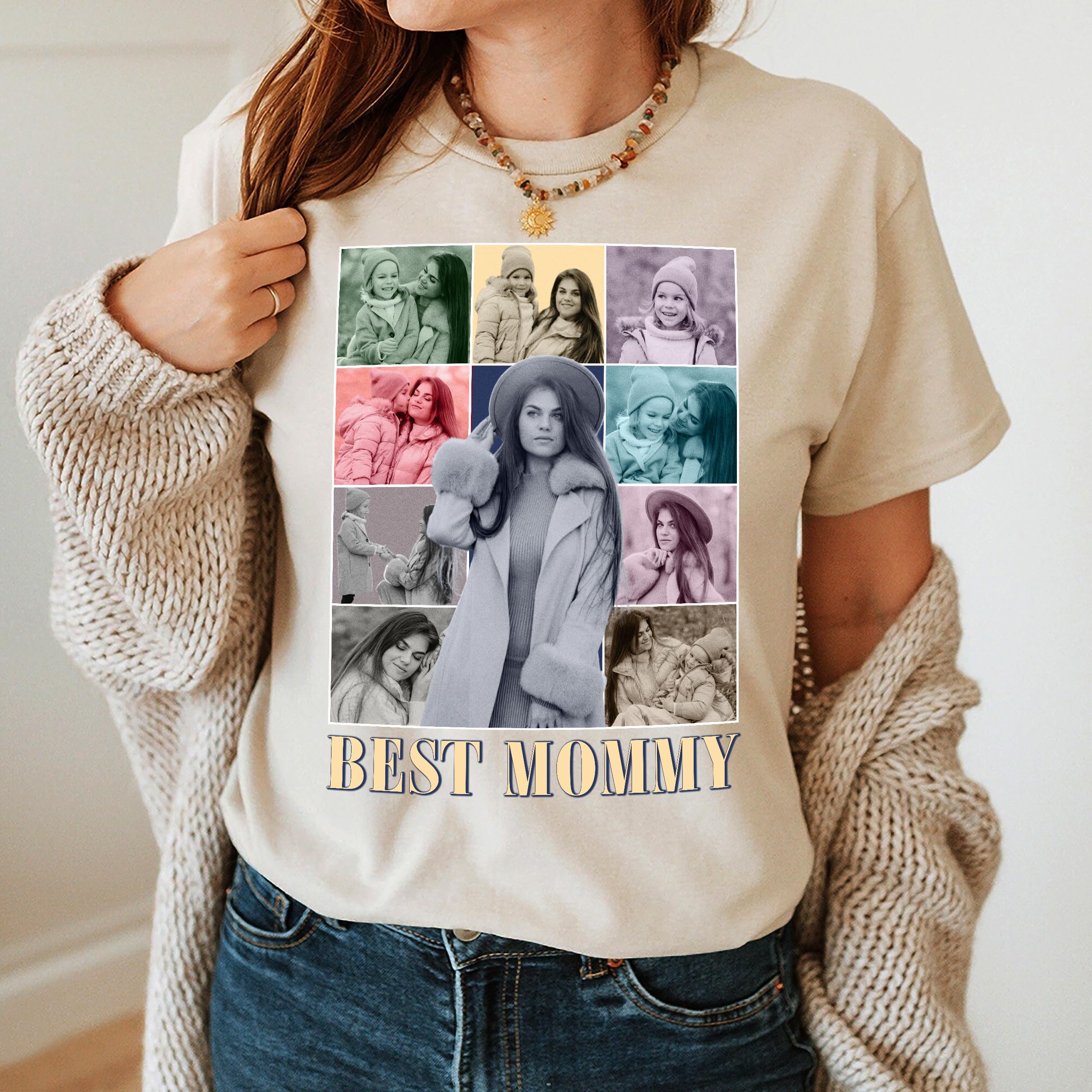 Mit & Mia Custom Design Your Own Custom Tee Personalized Photo Shirt Vintage Tee in Mom Era Birthday Gift Mothers Day Shirt for Mom