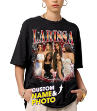 Custom Your Own Bootleg Rap Tee Shirts Custom Vintage Shirt for Boyfriend Custom Graphic Tees Christmas Birthday Gift, Large, Style #01